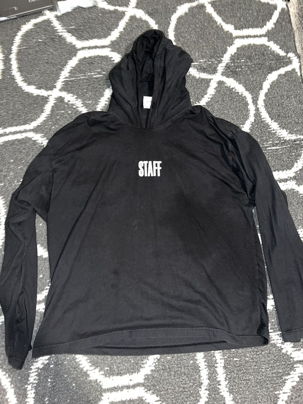 image of Vetements Staff Hoodie in Black, Men's (Size Medium)