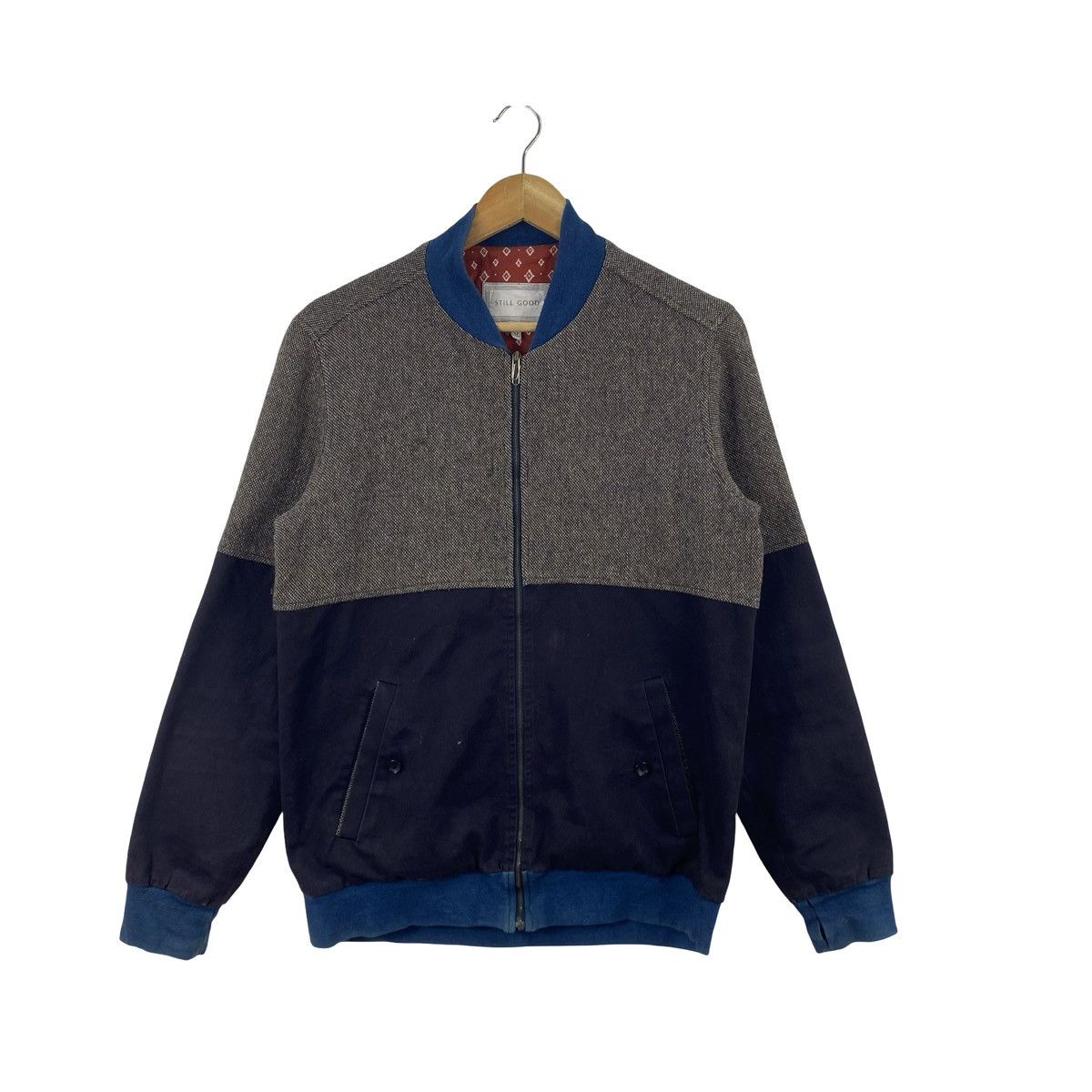 Other STILL GOOD Bomber Jacket Grey Tweed Panel Zip Up Size US S / EU 44-46 / 1 - 4 Thumbnail