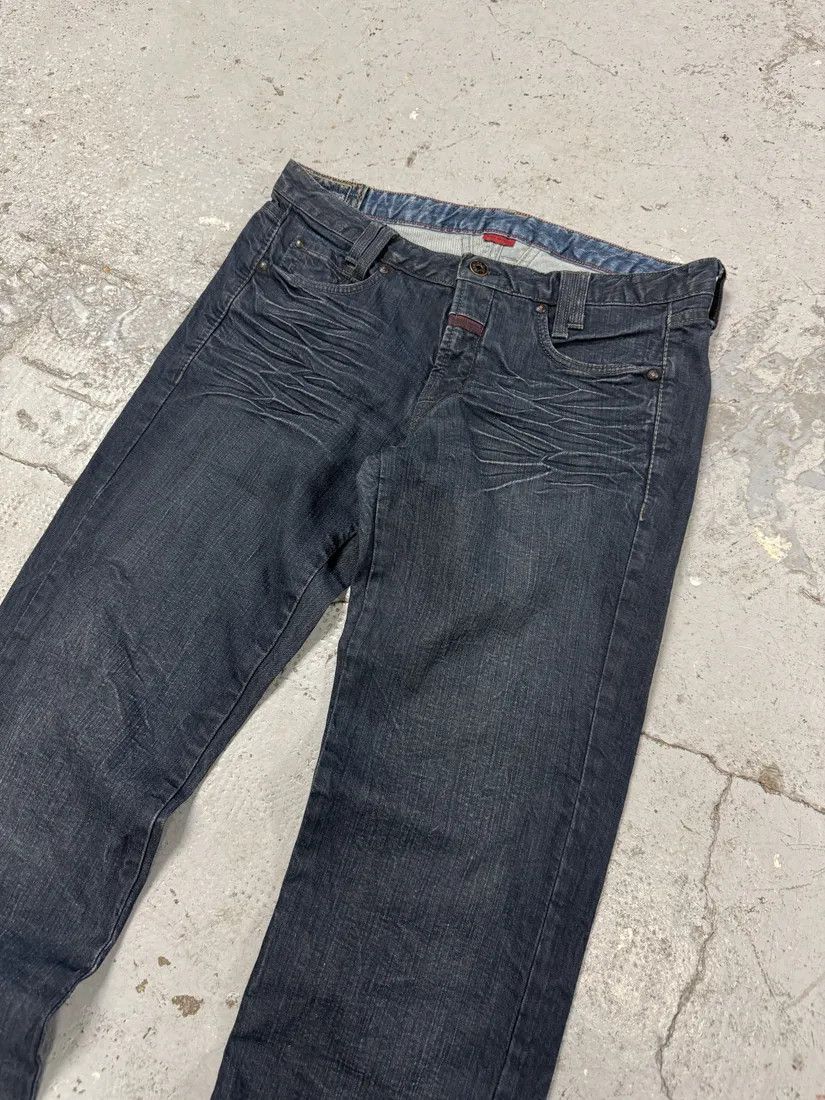 Designer × Marithe + Francois Girbaud × Vintage 2000s Marithé + François Girbaud Blue Brut Distressed Denim Jeans Size US 31 - 11 Thumbnail