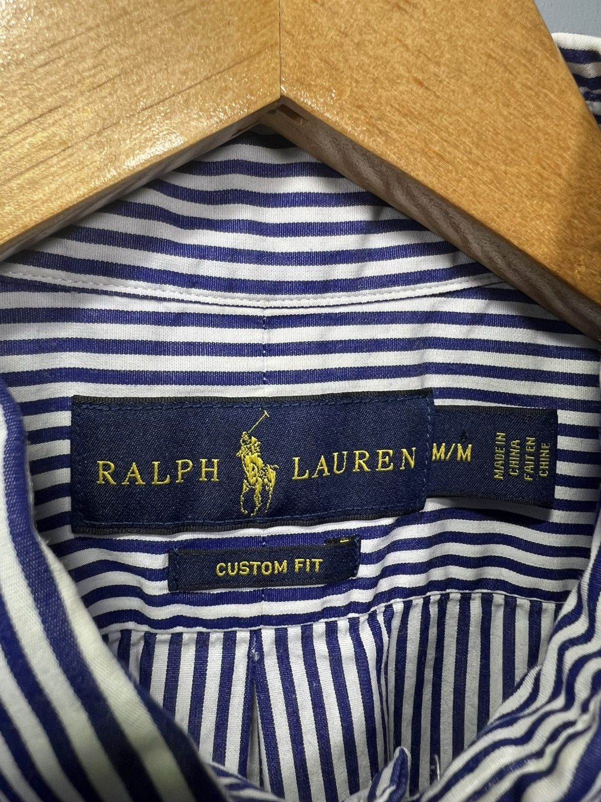 Polo Ralph Lauren Polo Ralph Lauren Men's Sz M Blue Striped Oxford Red Pony Size US M / EU 48-50 / 2 - 6 Thumbnail
