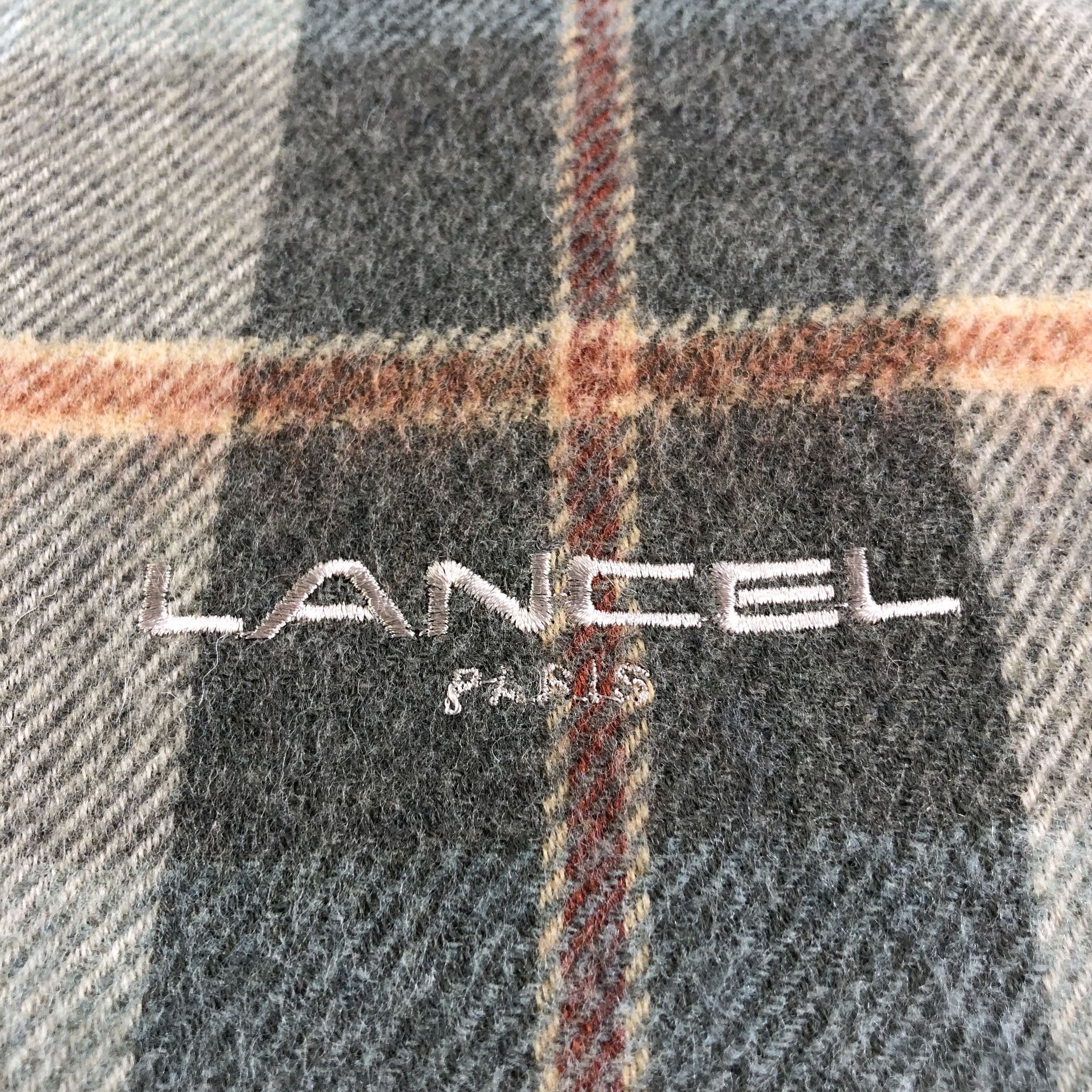 Lancel Lancel Tartan Wool Scarf Muffler Neckwear V2142 Size ONE SIZE - 4 Thumbnail