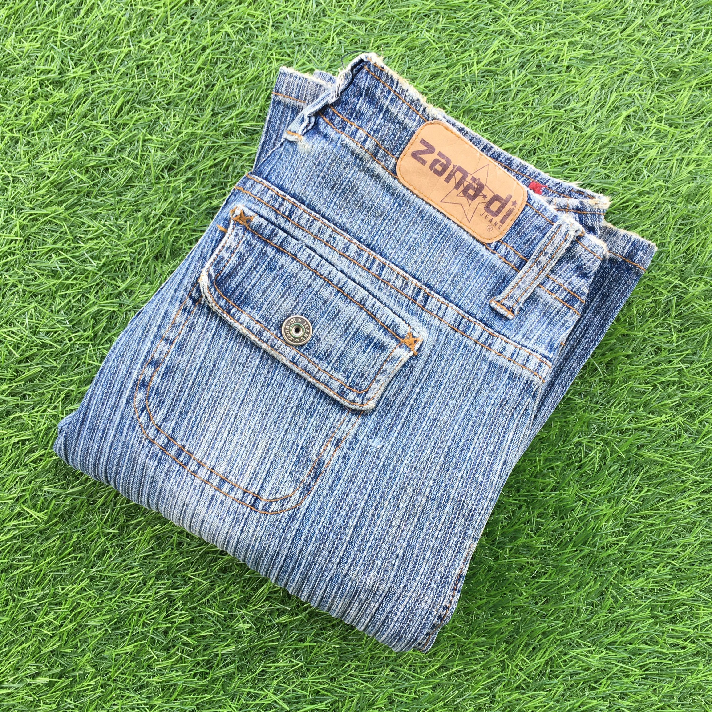 Designer × Jean Zana di Low Waisted Split Hem Flared Jeans D-1031 Size 23" - 8 Thumbnail