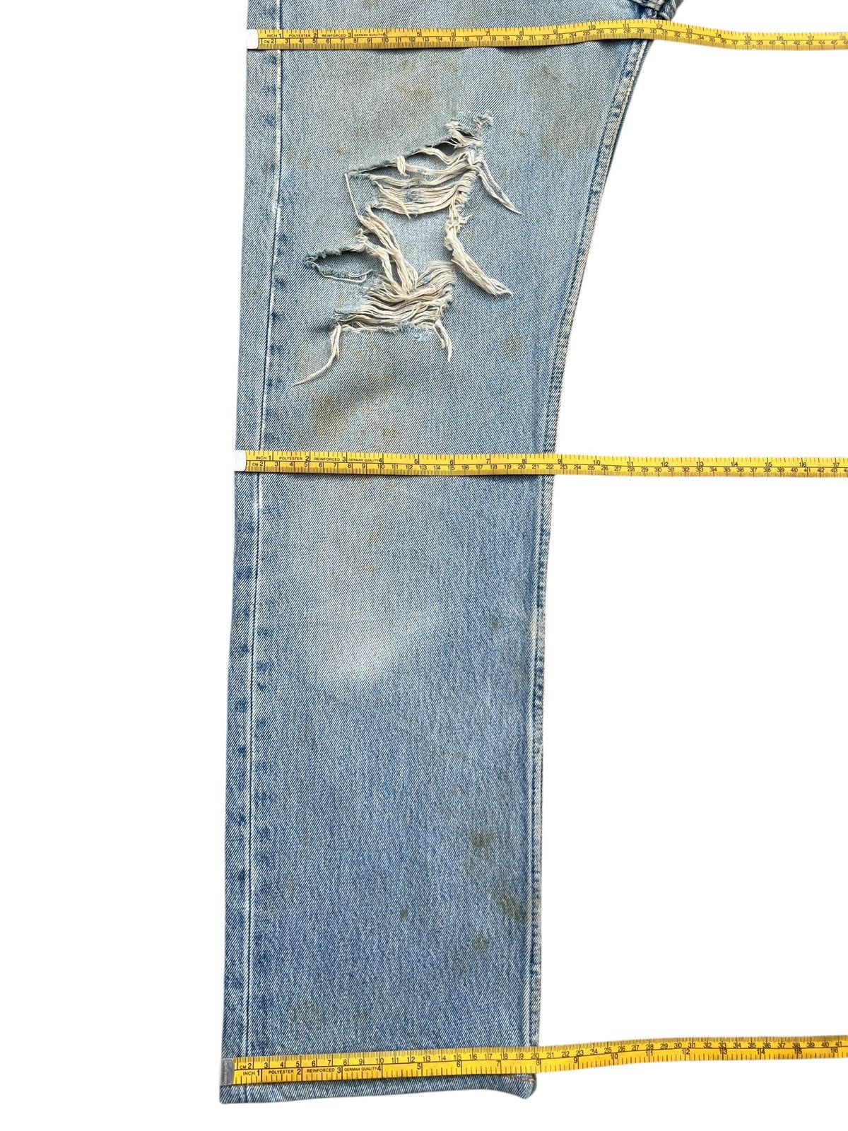 Levi's Vintage 90s Levis 501 Distressed Mudwash Denim Jeans 32x30 Size US 32 / EU 48 - 14 Thumbnail