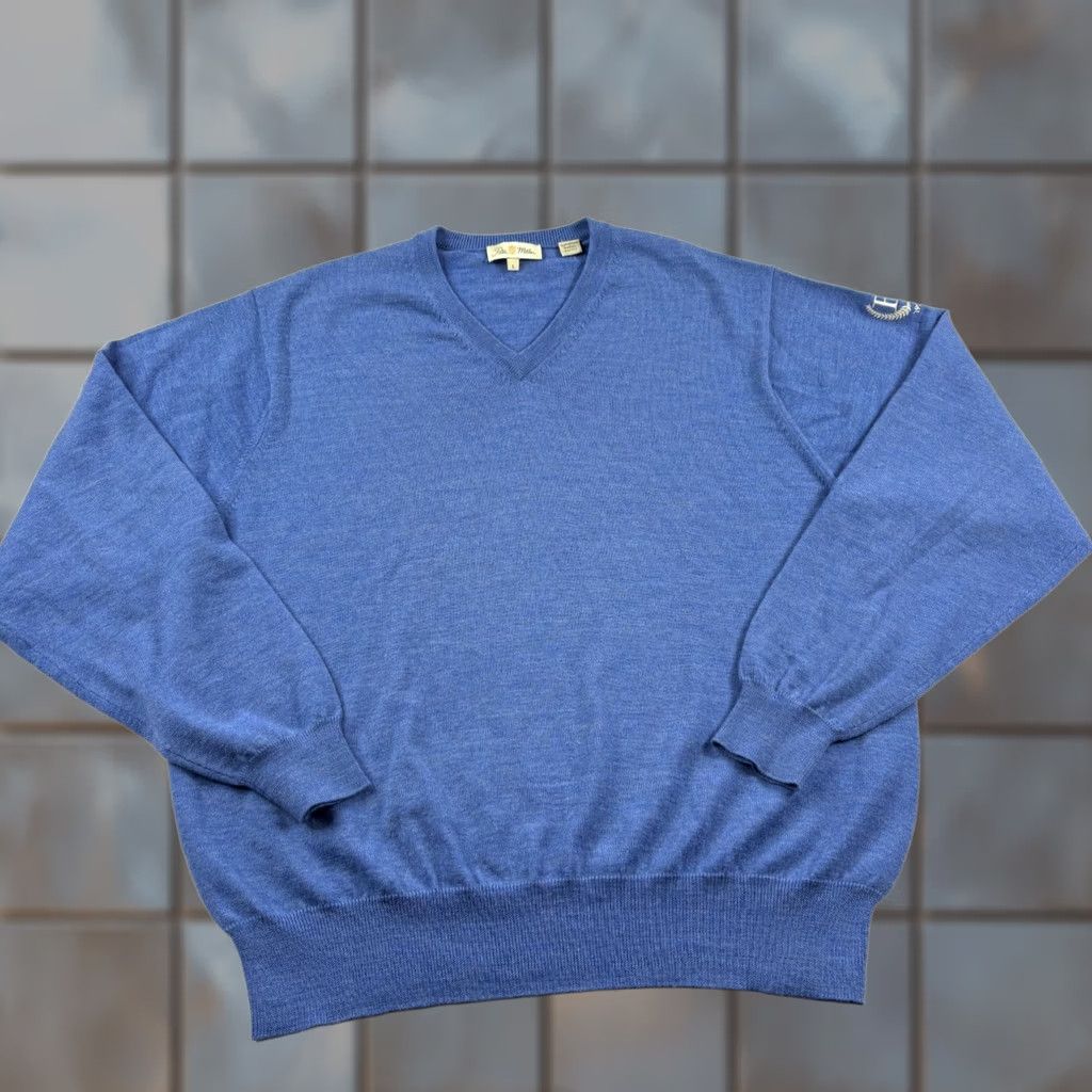 Peter Millar VINTAGE Peter Millar Wool Sweater Mens Large Blue V-Neck Golf Pullover Stretch Casual Size US L / EU 52-54 / 3 - 1 Thumbnail