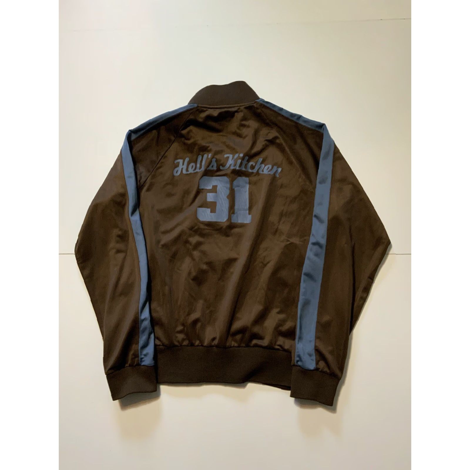 Vintage VINTAGE Parts Hell’s Kitchen 31 Skull Gordon Ramsay Brown Striped Race Track Jacket Sz.M Mens Track Brown Skull Striped Racing Size US M / EU 48-50 / 2 - 3 Thumbnail
