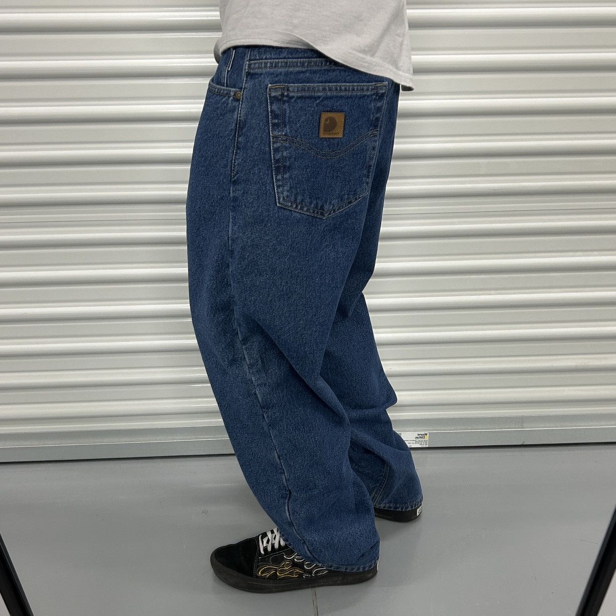 Pre-owned Carhartt X Vintage Crazy Vintage 90's Baggy Carhartt Workwear Skater Jeans In Blue