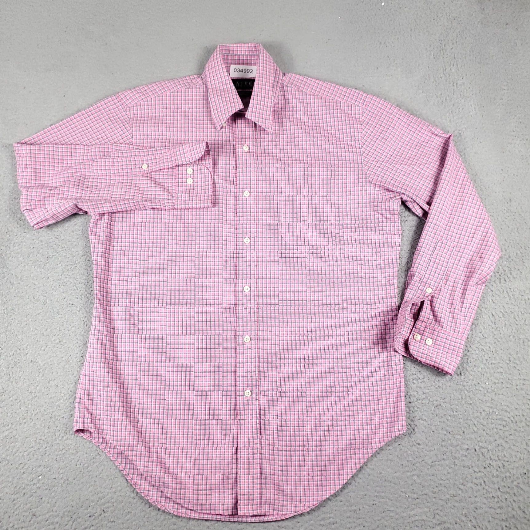 Ralph Lauren Ralph Lauren Dress Shirt Mens 15.5 Pink Plaid Button-Down Long Sleeve Cotton Size 40R - 2 Thumbnail