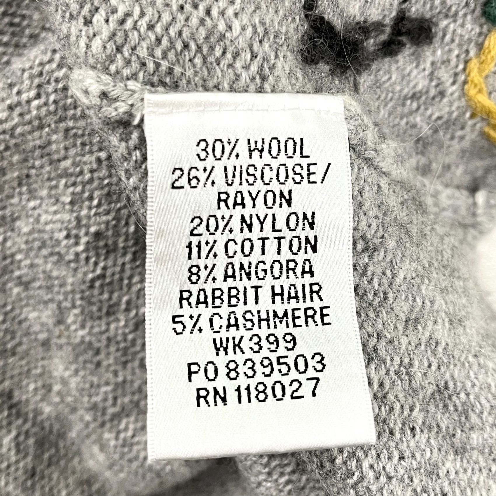 Boden VINTAGE Boden Cardigan Sweater Womens 12 Gray Wool Angora Cashmere Applique Jacket Size XL / US 12-14 / IT 48-50 - 3 Thumbnail