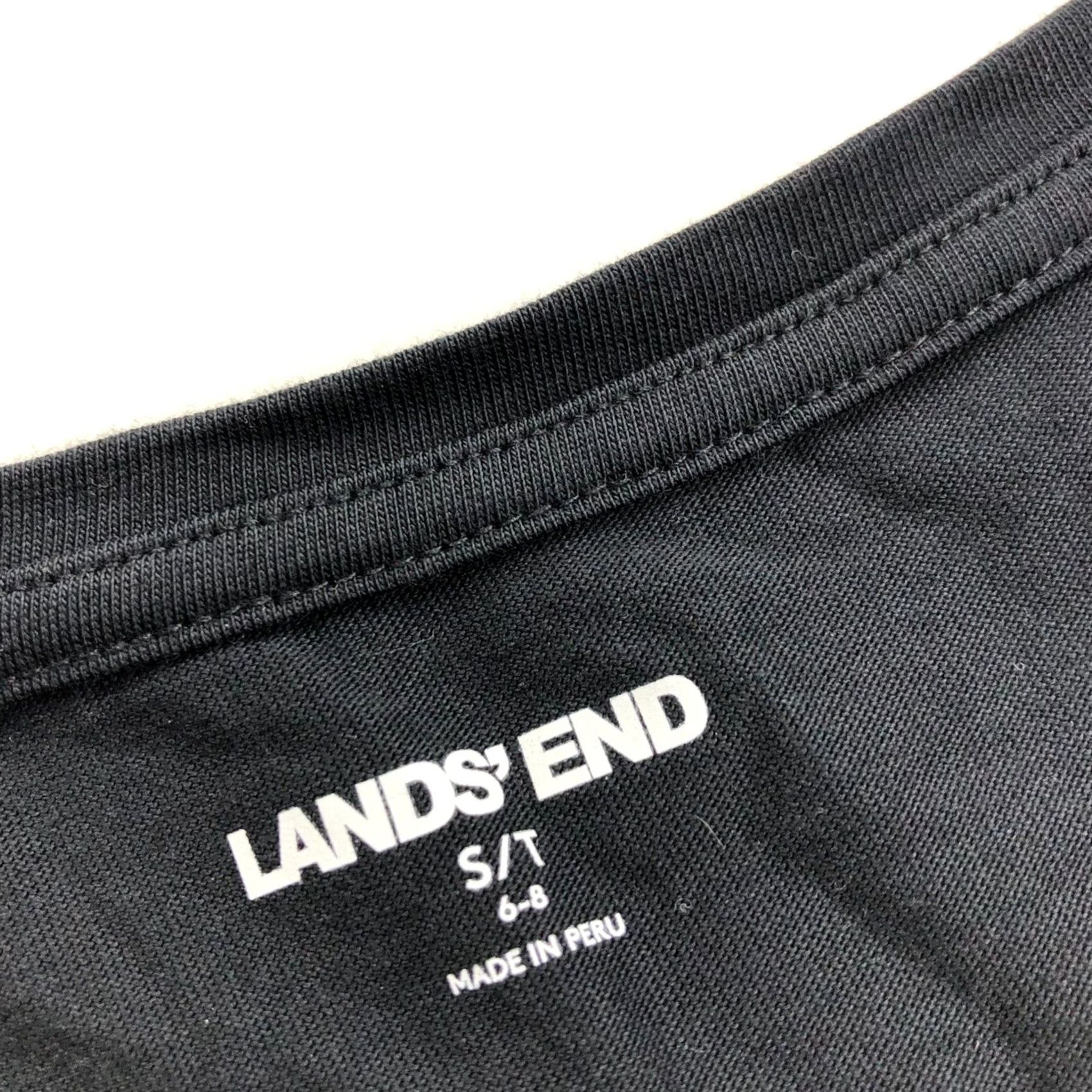 Lands' End Lands' End Tank Top MINT Black Small TALL 100% Cotton Wide Straps Round Neck Sleeveless 6/8 NS Size S / US 4 / IT 40 - 5 Thumbnail