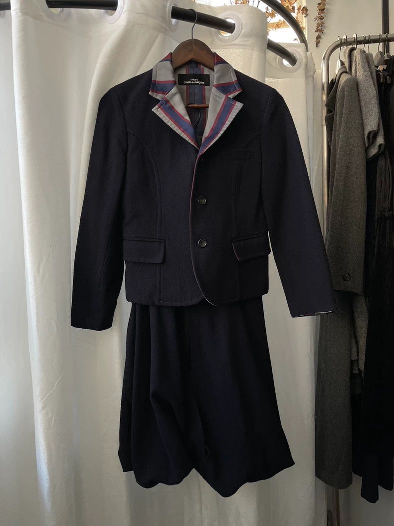 Comme des Garcons Comme des Garçons Medieval Women's Dark Blue Stripe Grey St Size S / US 4 / IT 40 - 1 Thumbnail