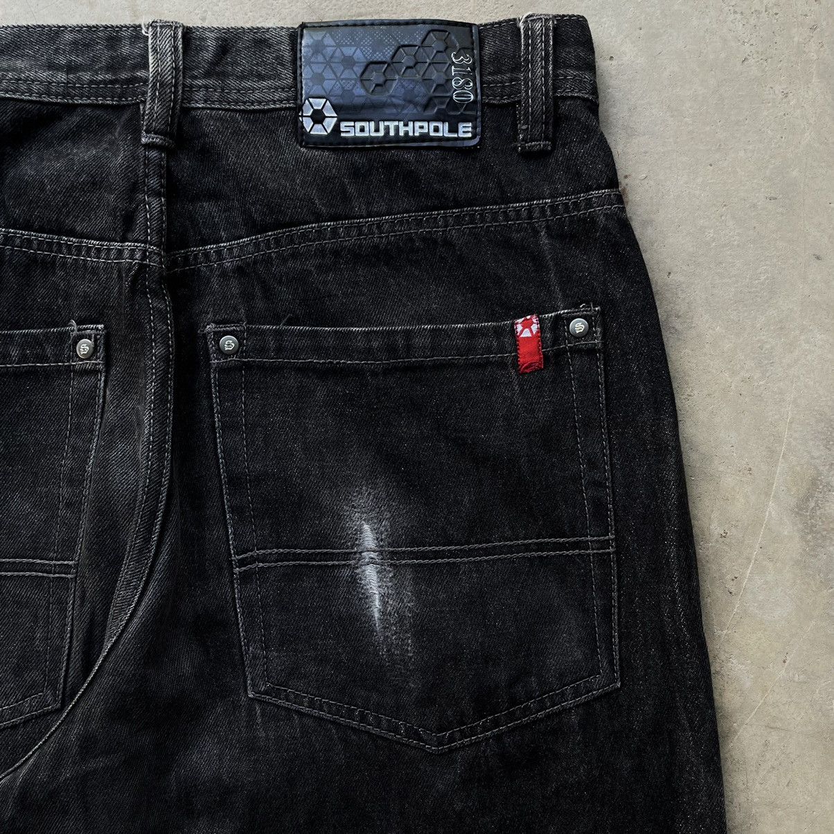 Southpole VINTAGE Y2K BAGGY SOUTHPOLE DISTRESSED HIPHOP SKATE JEANS Size US 35 - 14 Thumbnail