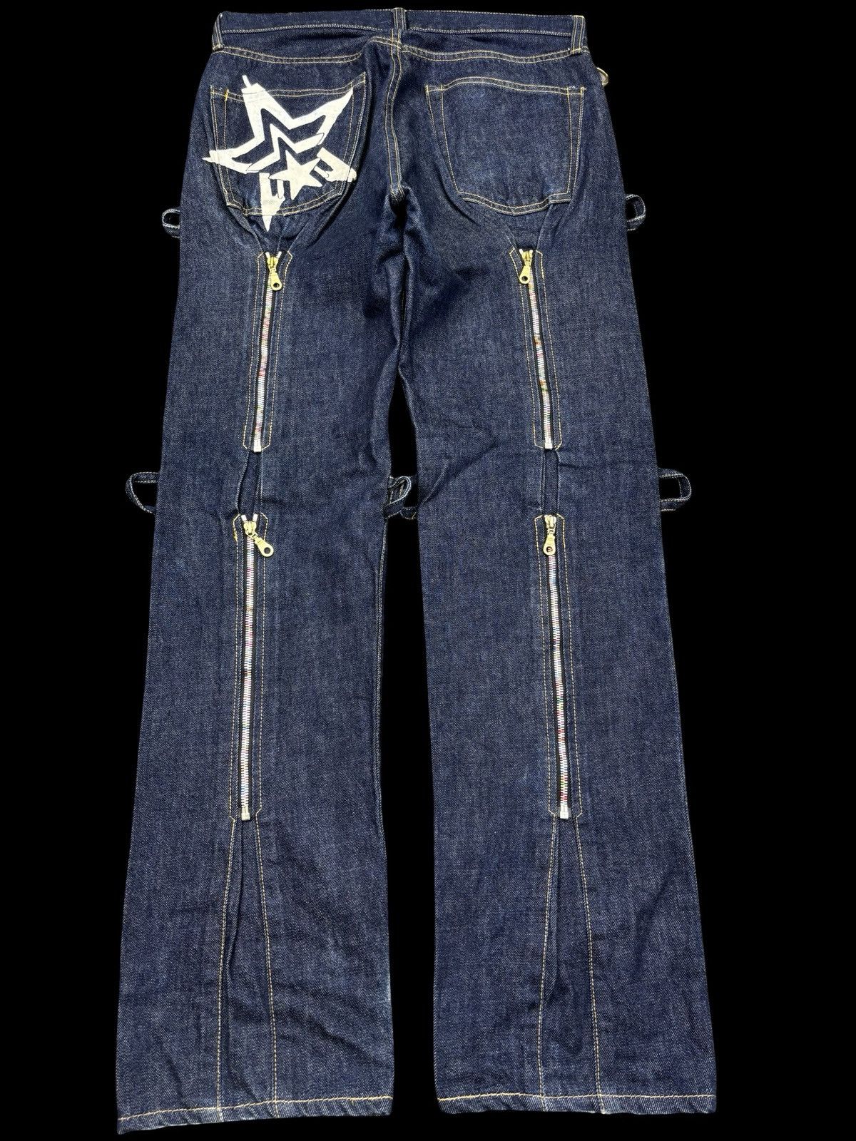 Japanese Brand 💥VERY RARE💥Lowrider Japan Selvedge Zipper Denim F698 Size US 31 - 1 Thumbnail