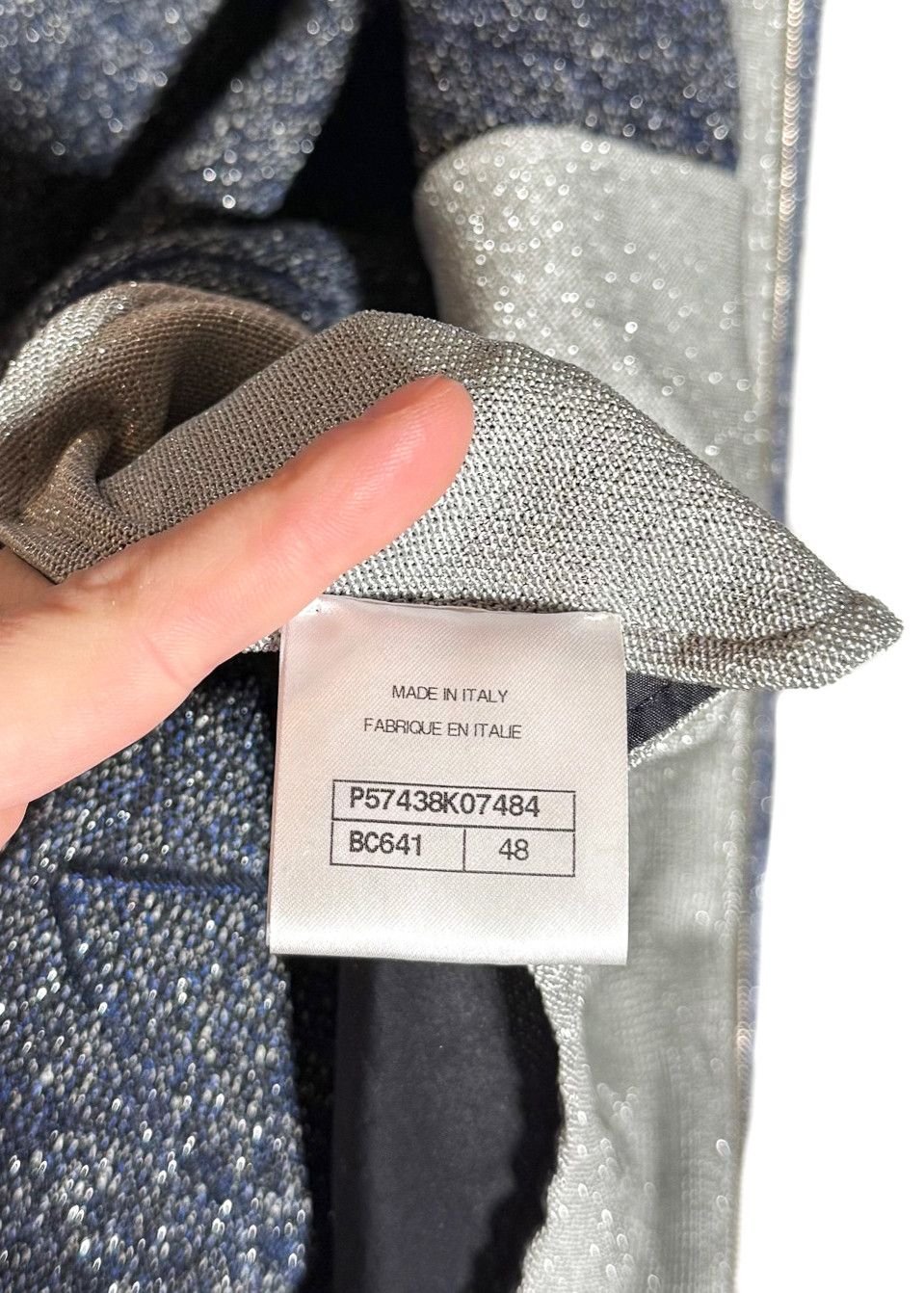 Chanel Chanel 2017 Blue Metallic CC Zip-Up Hoodie Size XL / US 12-14 / IT 48-50 - 9 Thumbnail