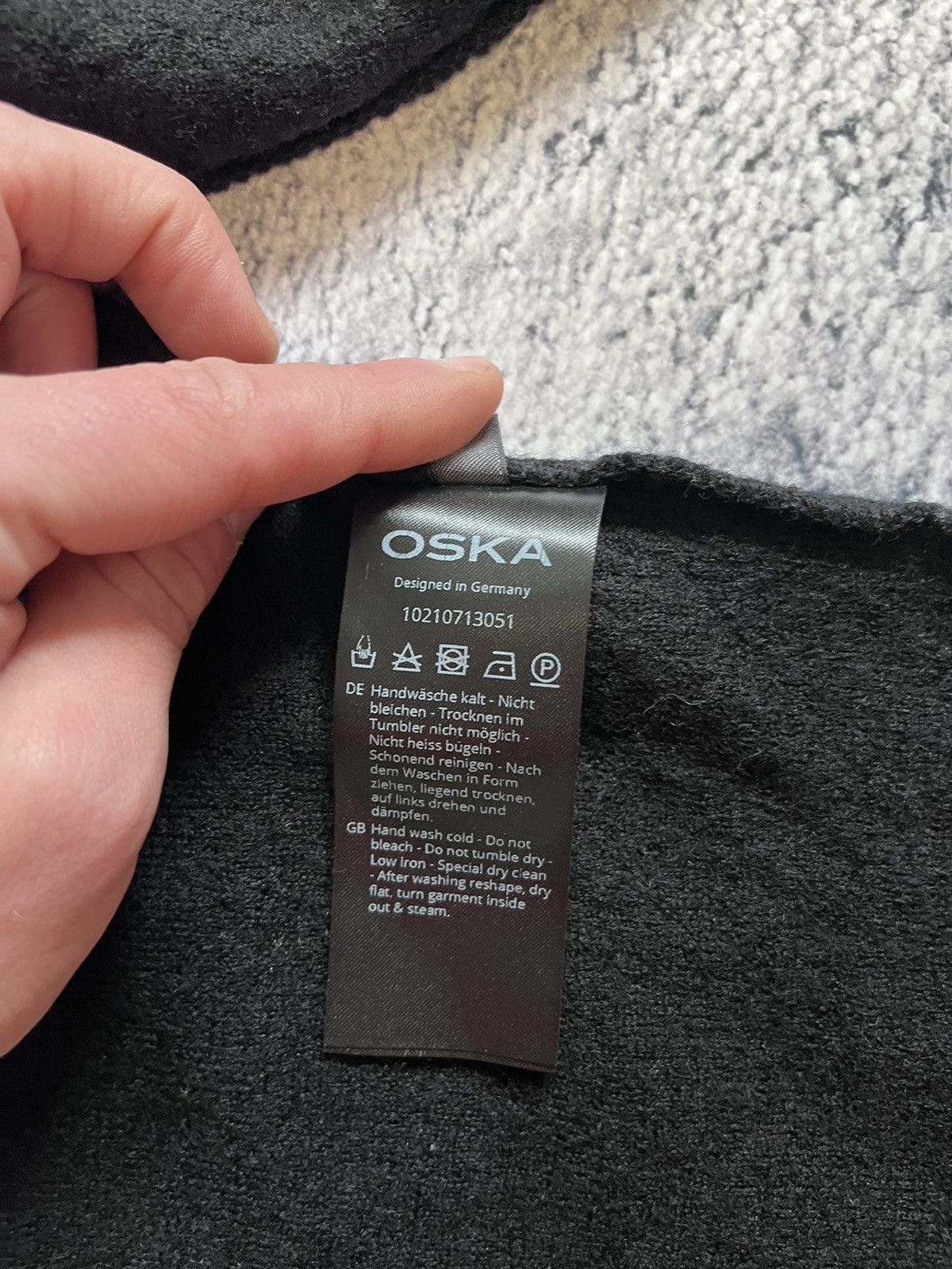 OSKA Oska Women Hoodie 100% Wool Black Oversized Hooded Size 1 Size ONE SIZE - 10 Thumbnail