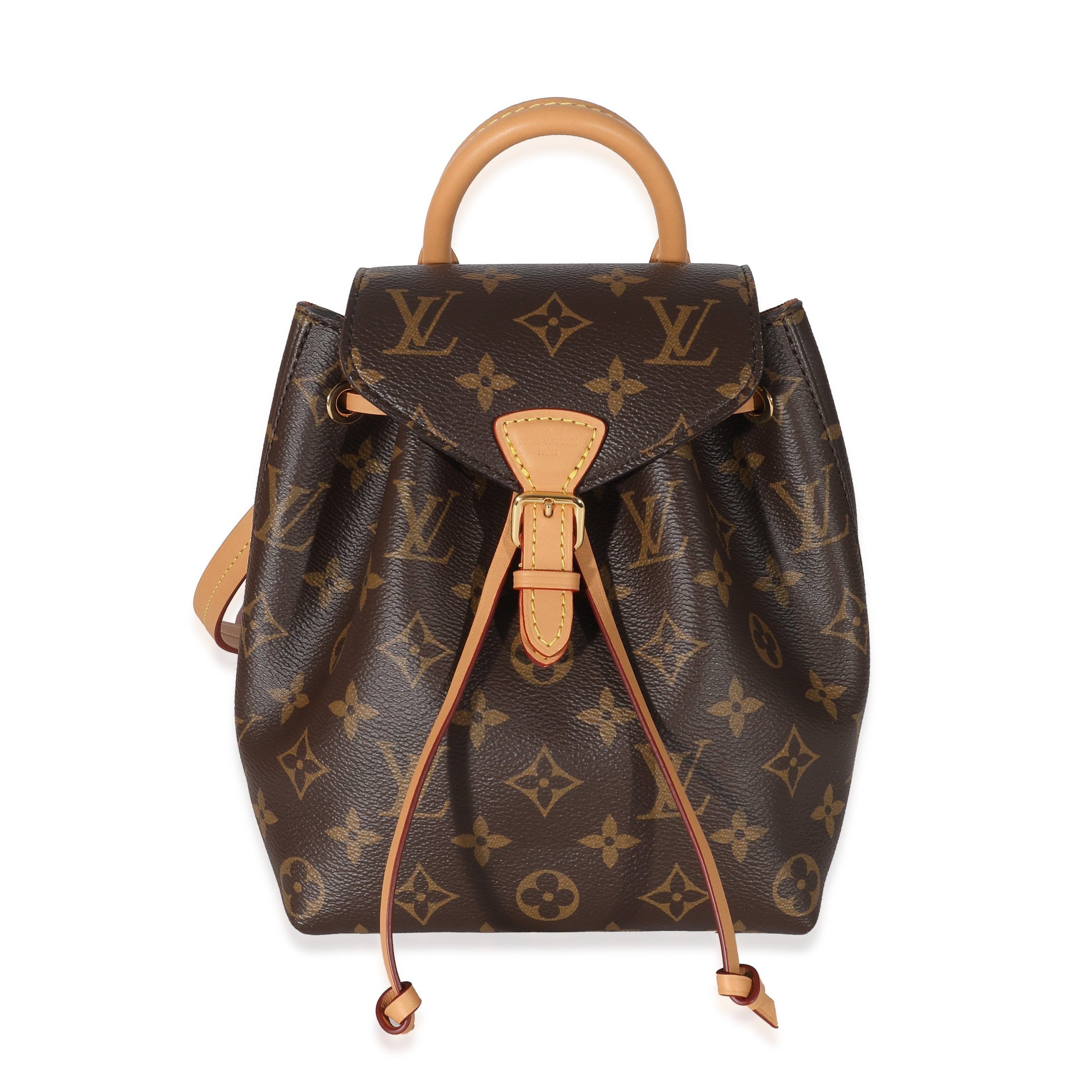 image of Louis Vuitton Monogram Canvas Montsouris Bb in Brown, Women's