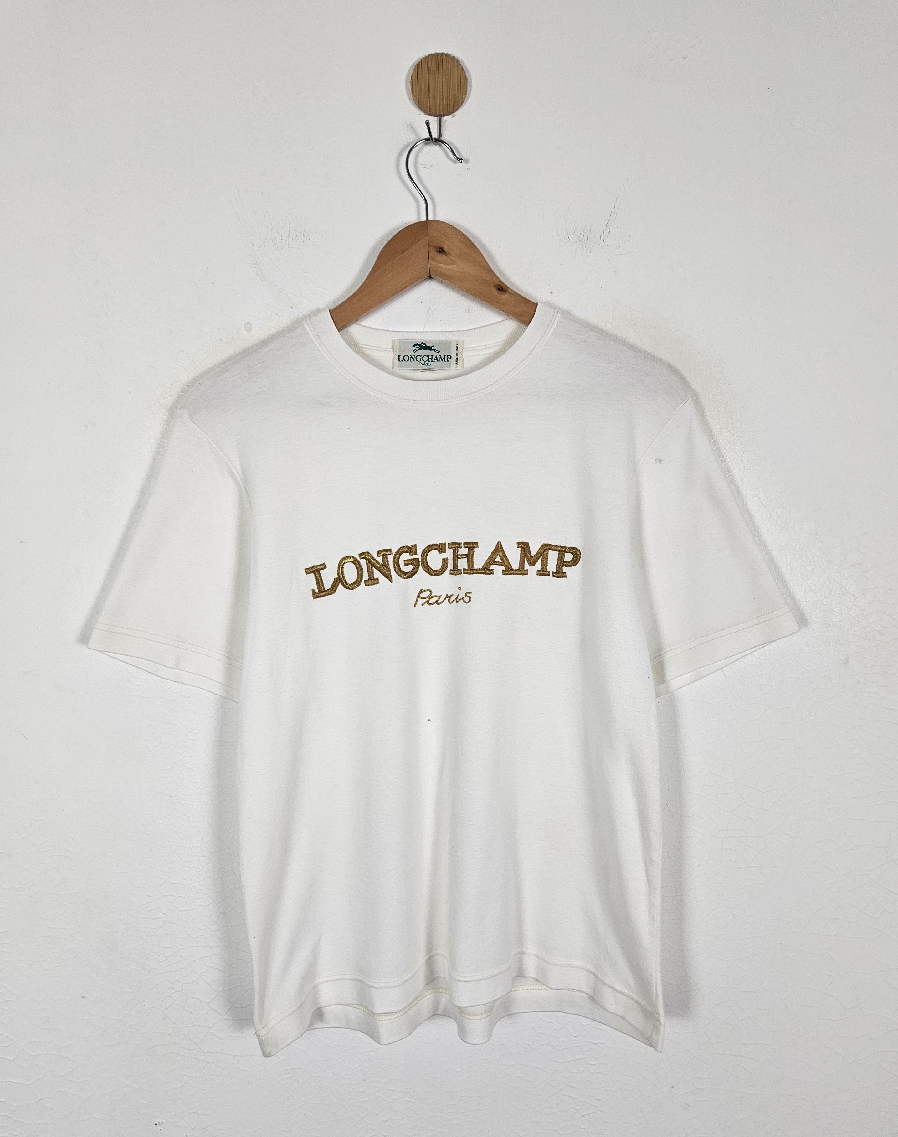 Longchamp Vintage Longchamp Paris Embroidery Tee shirt Size US S / EU 44-46 / 1 - 1 Thumbnail