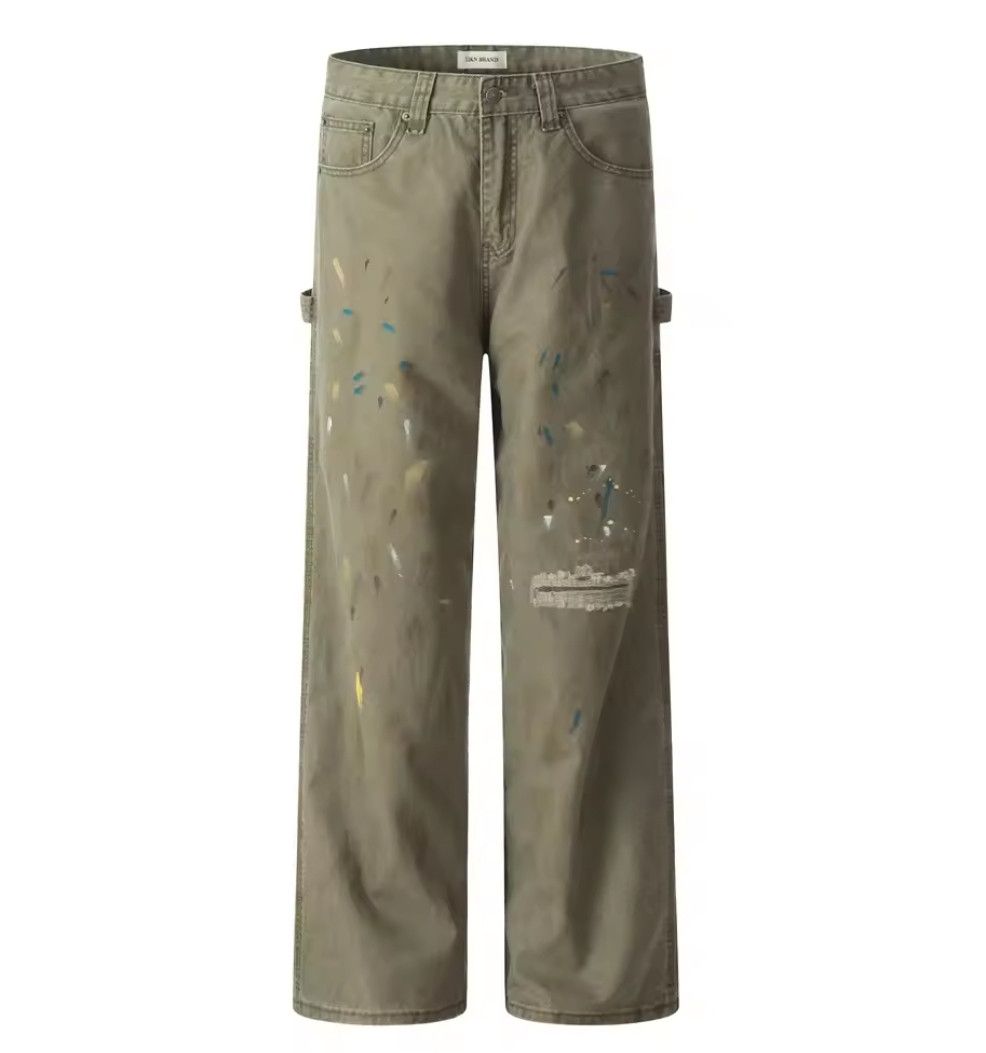 Jean × Vintage Vintage Ink Splashed Washed Distressed Jeans Size US 29 - 5 Thumbnail