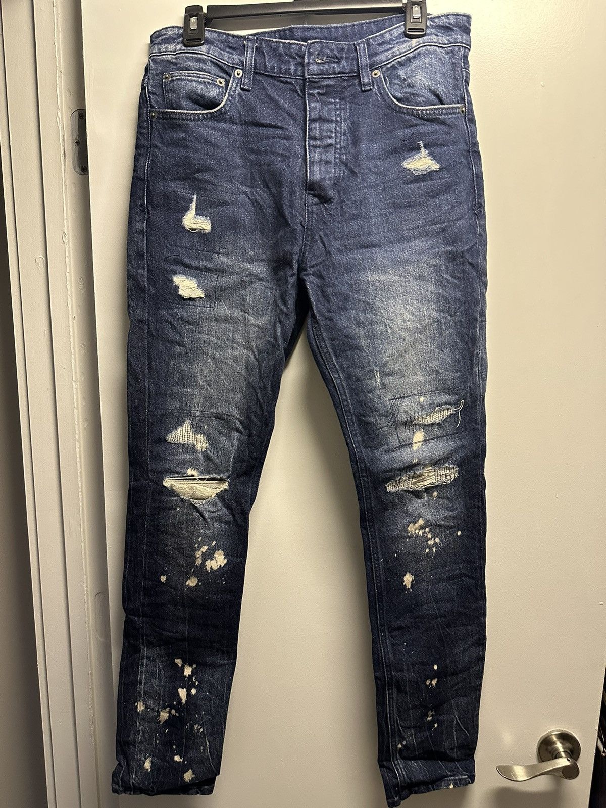 Image of Ksubi Chitch Glory Trashed Denim in Blue, Men's (Size 33)