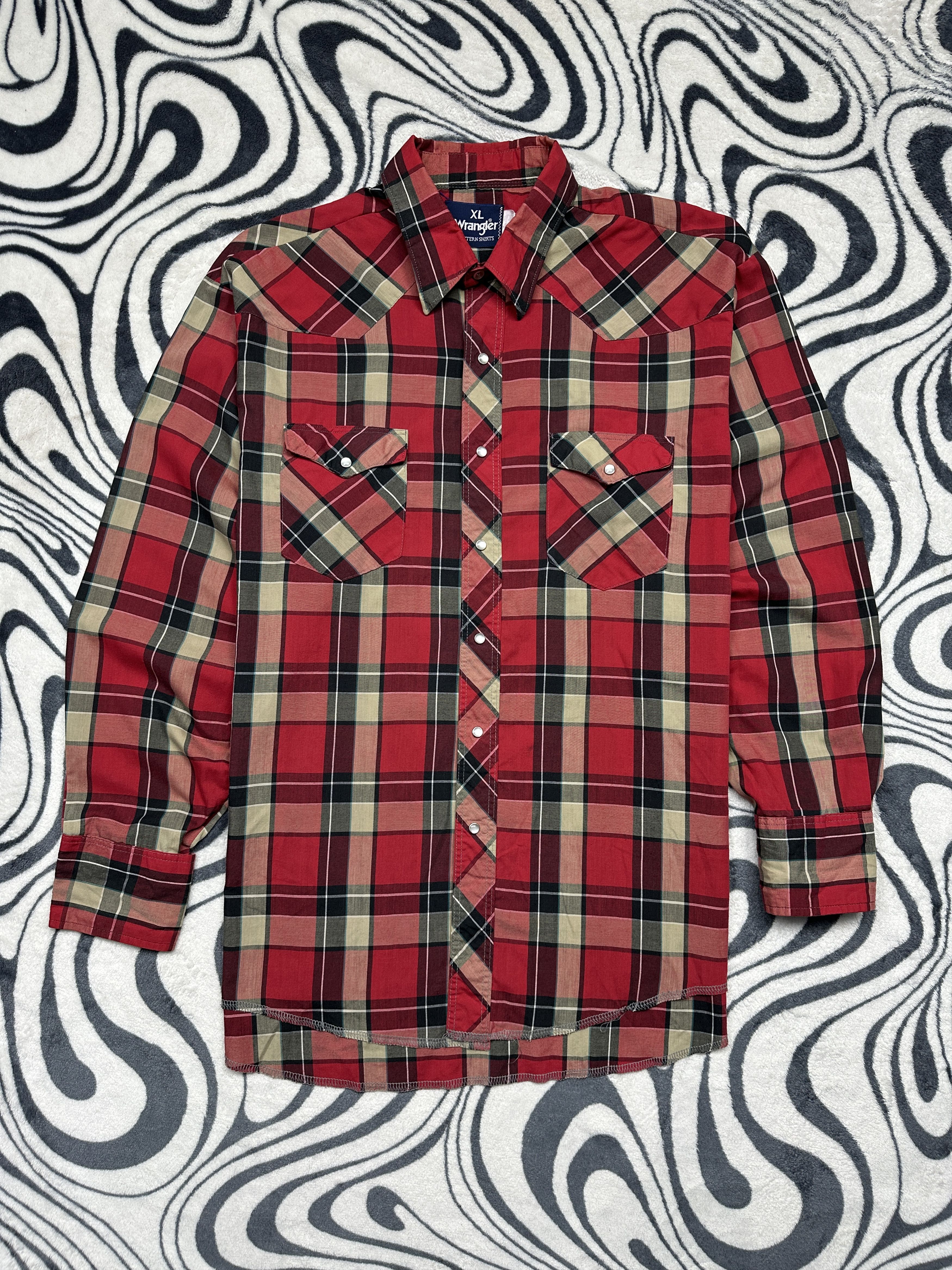 Wrangler Wrangler Vintage Mens Plaid Western Shirt Size US XL / EU 56 / 4 - 1 Thumbnail