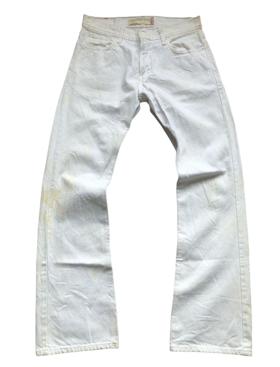 Pre-owned If Six Was Nine X Le Grande Bleu L G B Binding Offer Levi's 527 Flared Dirty White Jeans (size 32)