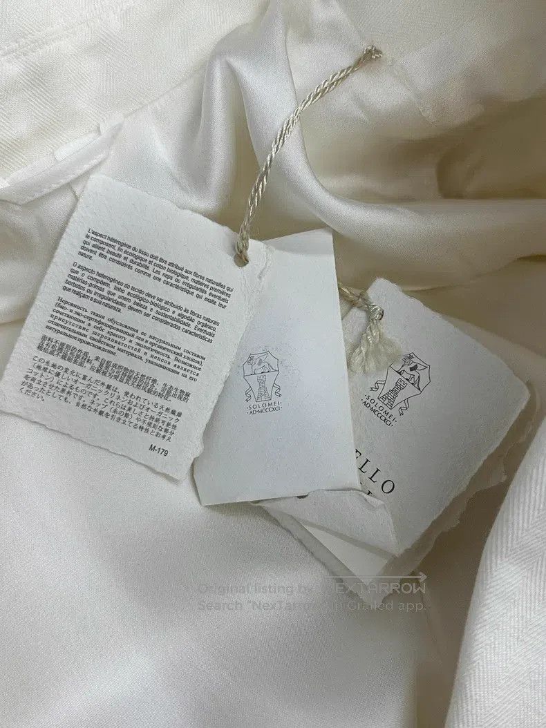 Brunello Cucinelli Brunello Cucinelli White Blazer Jacket Size XS / US 0-2 / IT 36-38 - 4 Thumbnail
