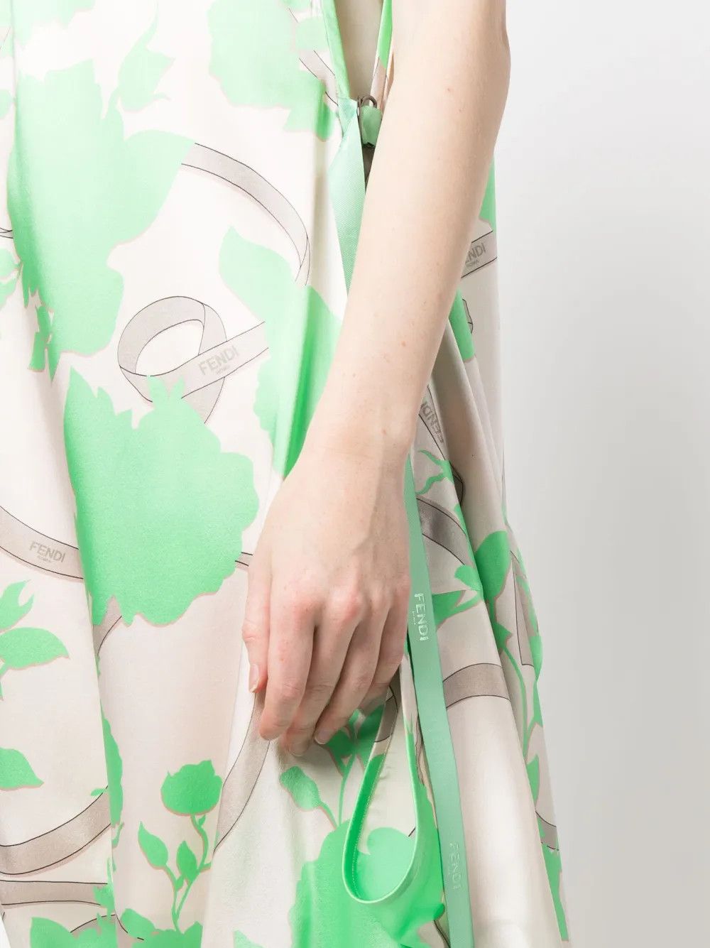 o1y0925 Mini Dress in Ivory/Green