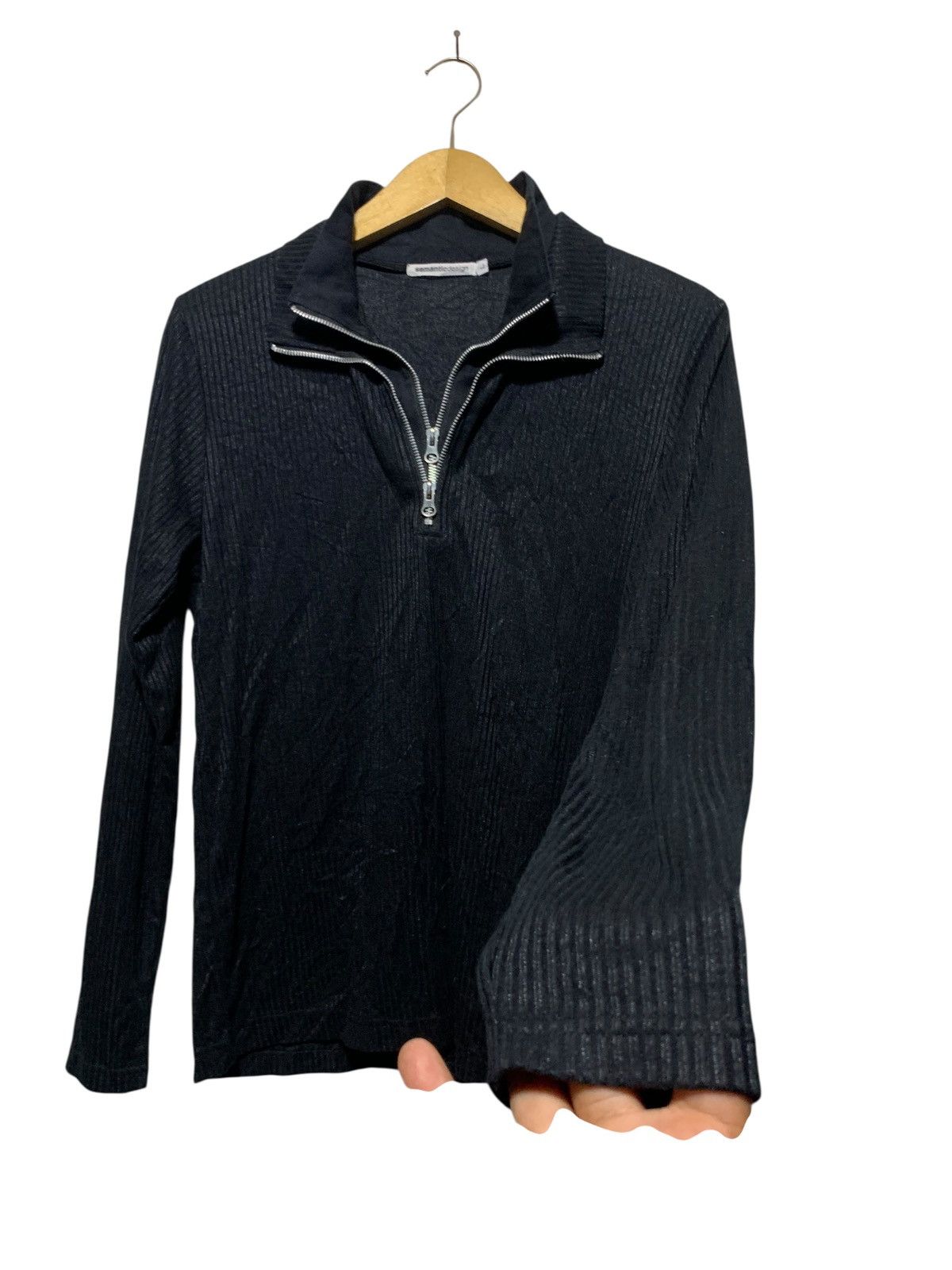If Six Was Nine 2000s Semantic Design double zip collar rib if6w9 lgb style Size US M / EU 48-50 / 2 - 2 Thumbnail