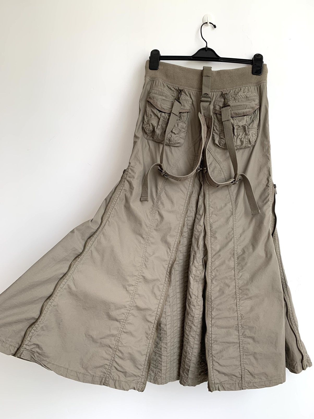Japanese Brand GOA Flared Zipper Skirt Suspender Size 30" / US 8 / IT 44 - 8 Thumbnail