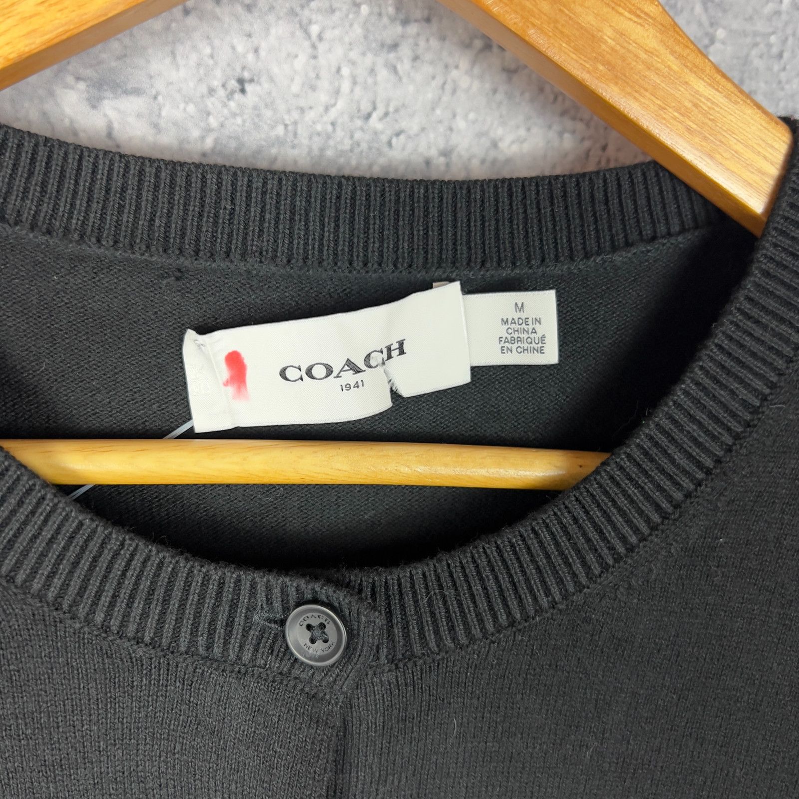 Coach Coach Cardigan Women's Size M Viscose Black Long Sleeve ` Size M / US 6-8 / IT 42-44 - 4 Thumbnail