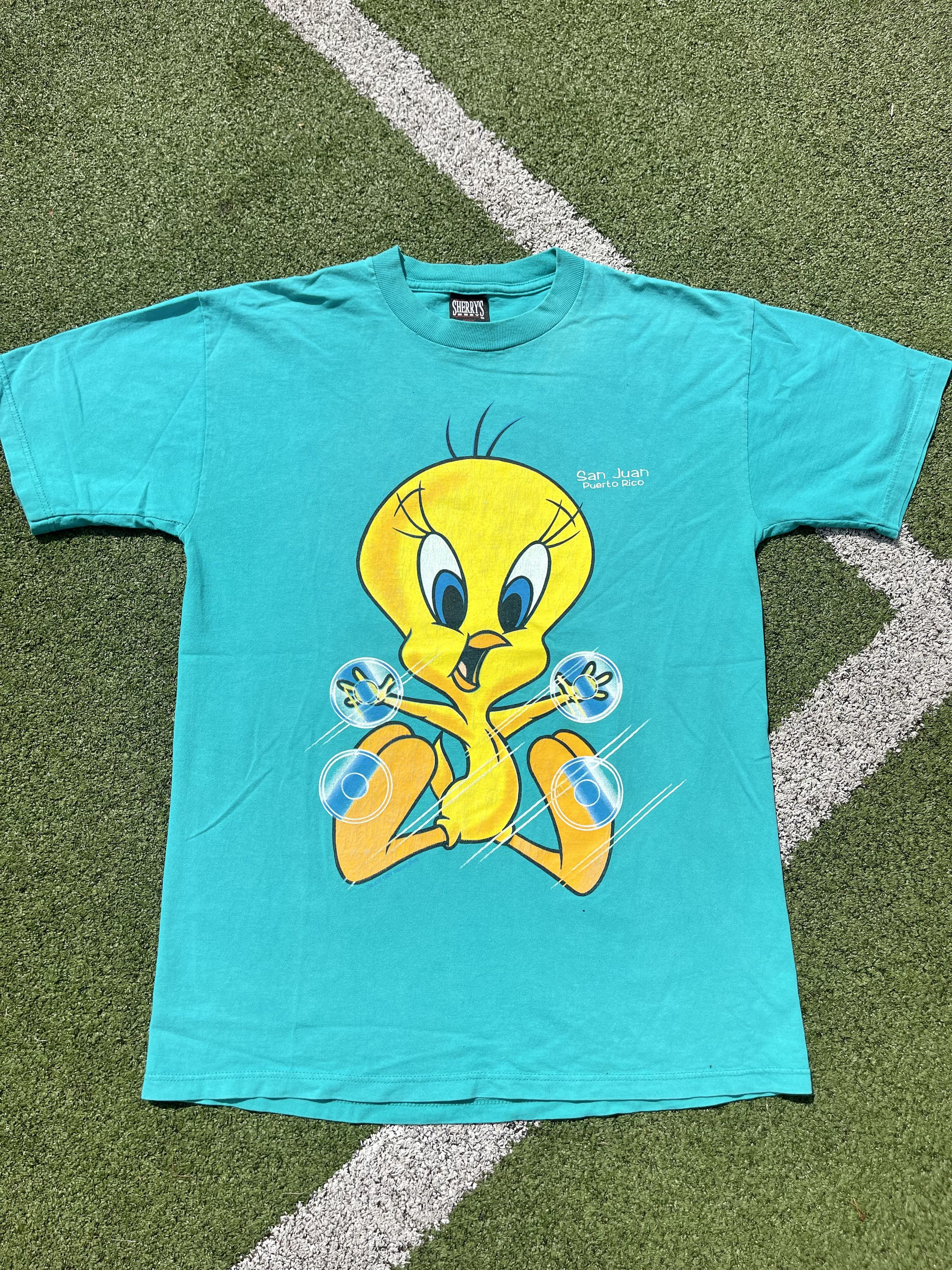 Vintage × Warner Bros 1997 Looney Tunes Tweety Warner Bros 90's Disney T-Shirt Size US M / EU 48-50 / 2 - 2 Thumbnail