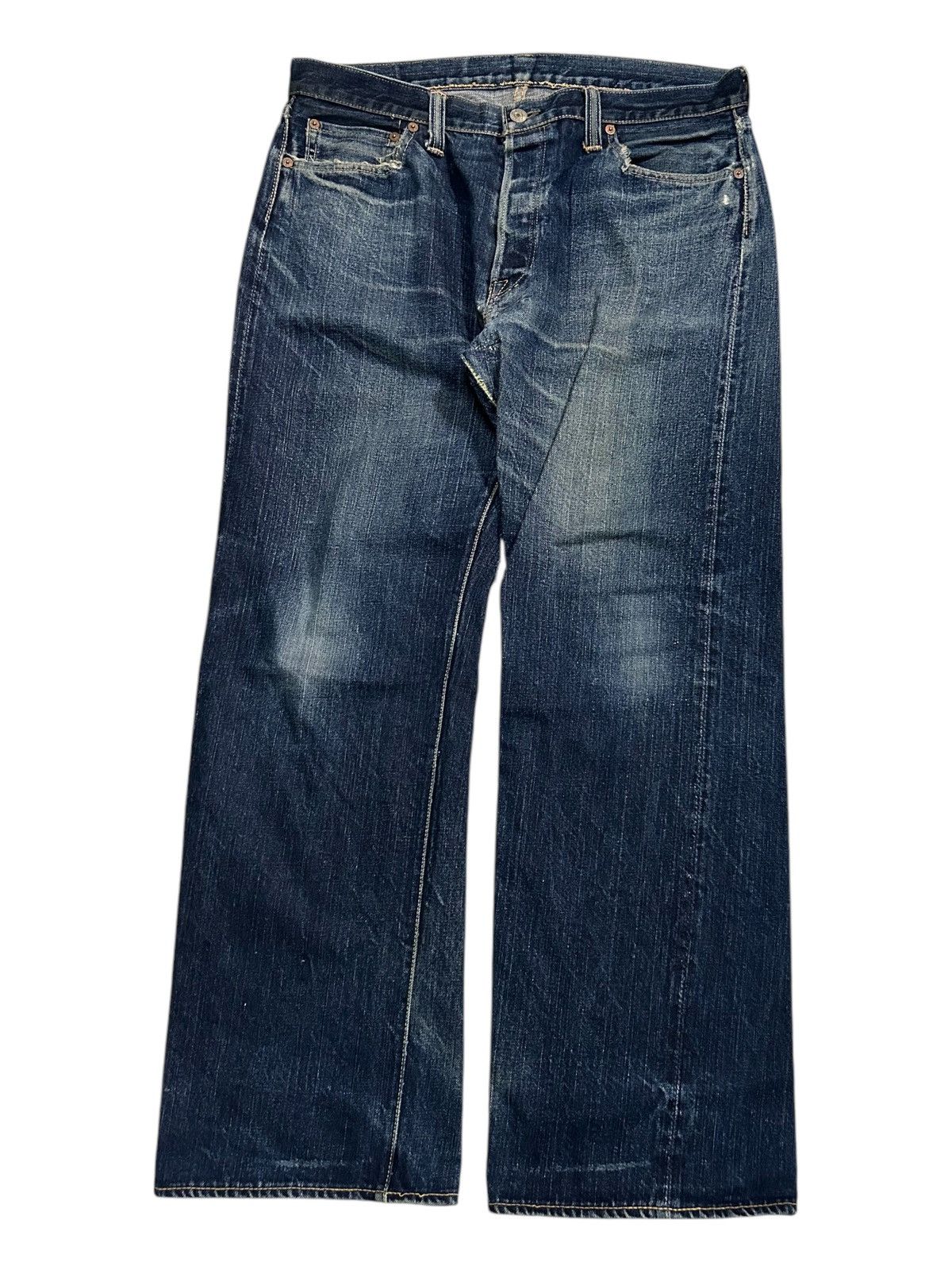 Japanese Brand × Kapital × Vintage R.J.B JAPAN SELVEDGE DISTRESSED DENIM ☠️🎌🎌 Size US 34 / EU 50 - 1 Thumbnail