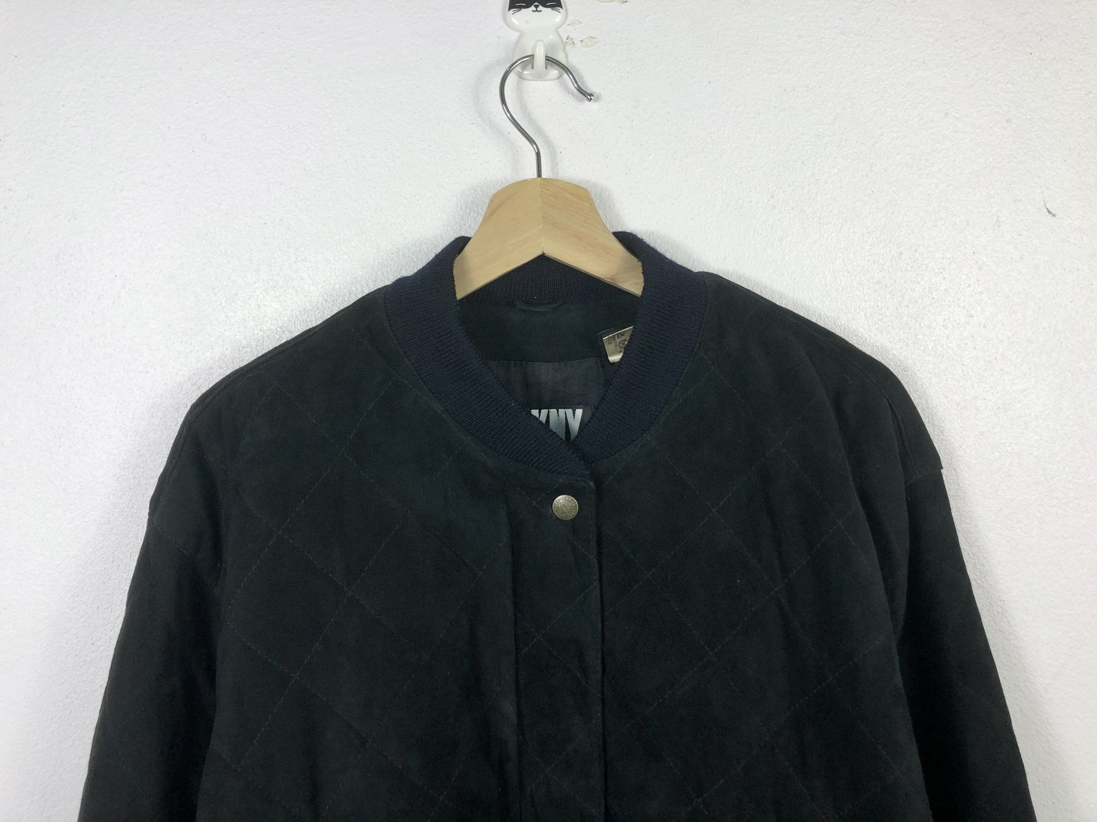 DKNY Rare Vintage 90s DKNY Lambsuede Leather Bomber Jacket Size US L / EU 52-54 / 3 - 2 Thumbnail