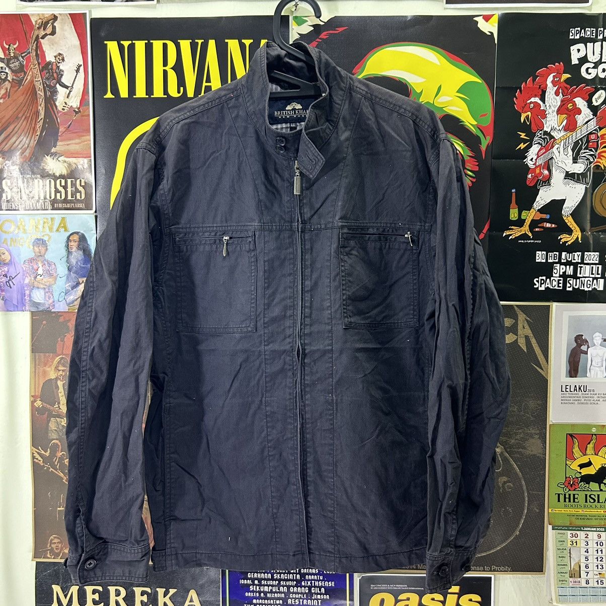 Vintage Vintage British Khaki New York Zipped Up Jacket Size US M / EU 48-50 / 2 - 1 Thumbnail