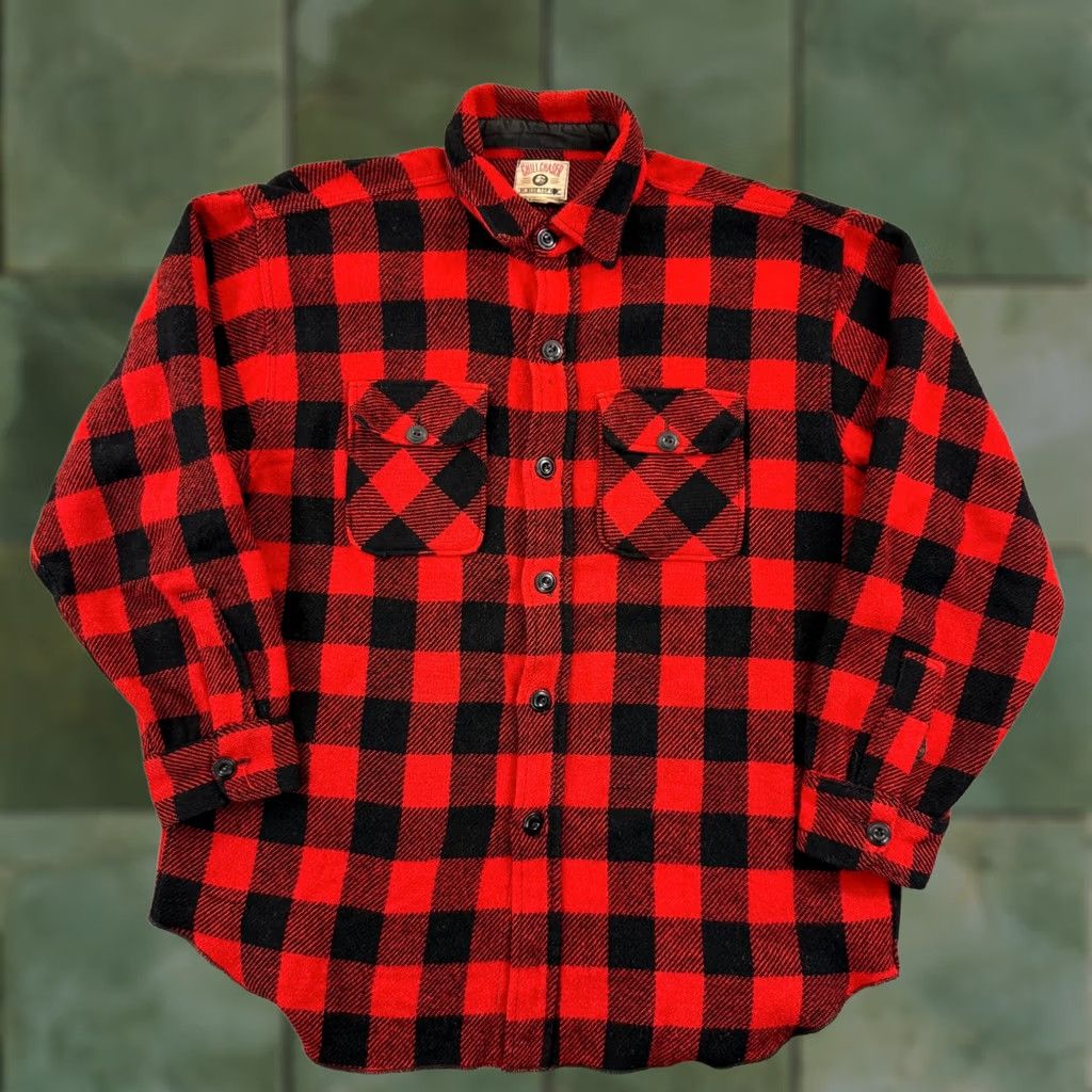 Vintage VINTAGE Chill Chaser Shirt Men XL Red Buffalo Plaid Flannel 80s Long Sleeve USA Size US XL / EU 56 / 4 - 1 Thumbnail