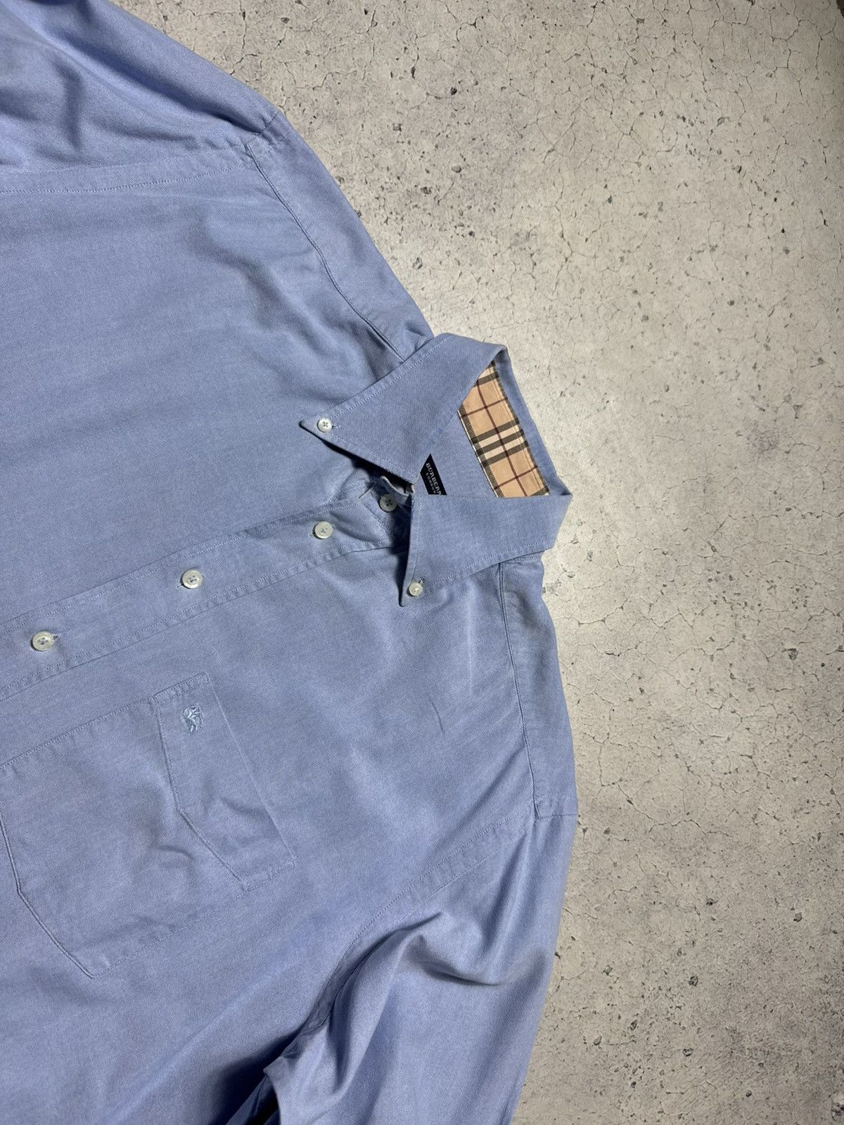 Burberry Burberry London Button Up Luxury Casual Blue Shirt Check Size US XL / EU 56 / 4 - 5 Thumbnail