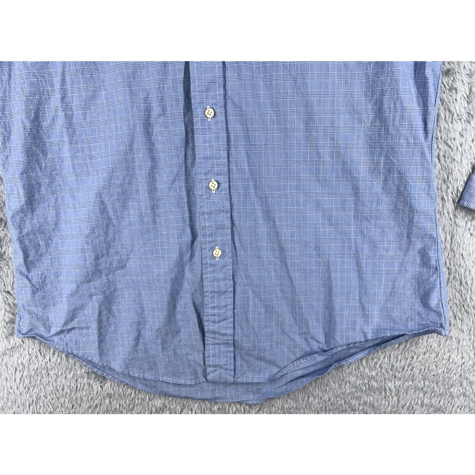 Polo Ralph Lauren VINTAGE Polo Ralph Lauren Button-Up Shirt Adult 16 Blue Plaid Cotton Custom Fit 34-35 Mens Size US L / EU 52-54 / 3 - 5 Thumbnail
