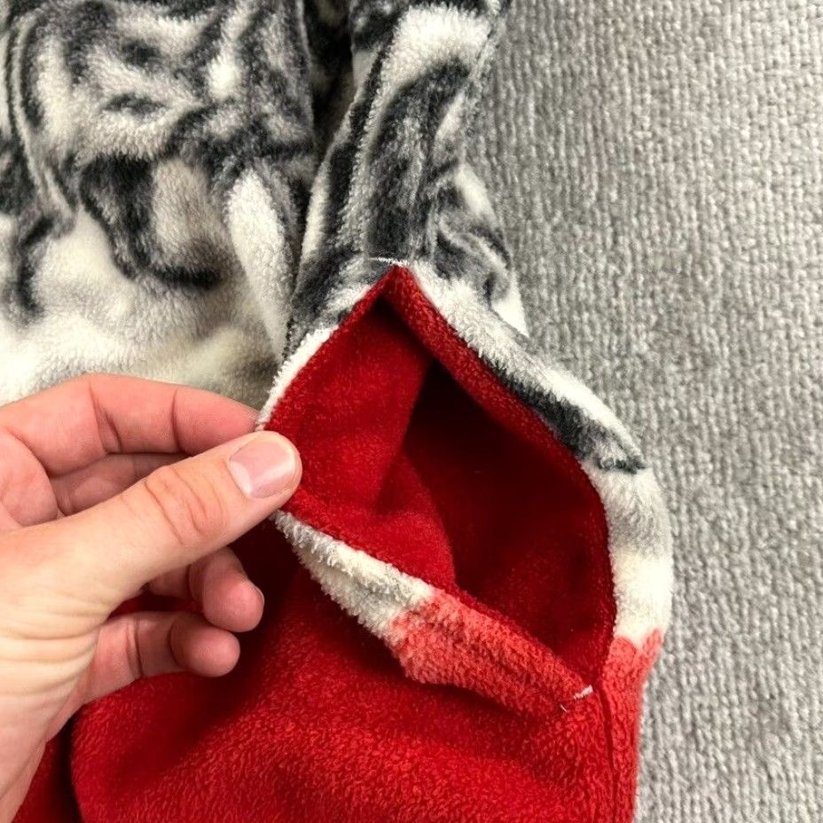 Blair BLAIR Sweater Jacket Womens Large Red White Wolf Wolves Nature AOP Fleece 90s Size L / US 10 / IT 46 - 6 Thumbnail