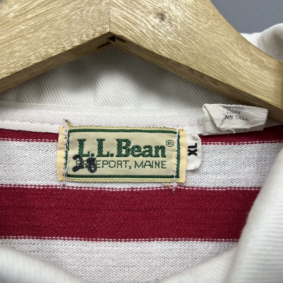 L.L. Bean Vintage 90s LL Bean Made in Usa Polo Rugby Shirt Size US L / EU 52-54 / 3 - 6 Thumbnail