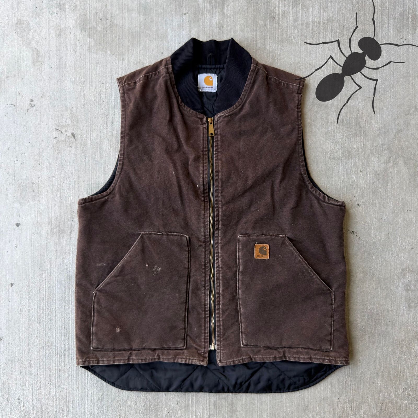 Carhartt × Vintage Carhartt DKB brown work wear vest Size US L / EU 52-54 / 3 - 1 Thumbnail