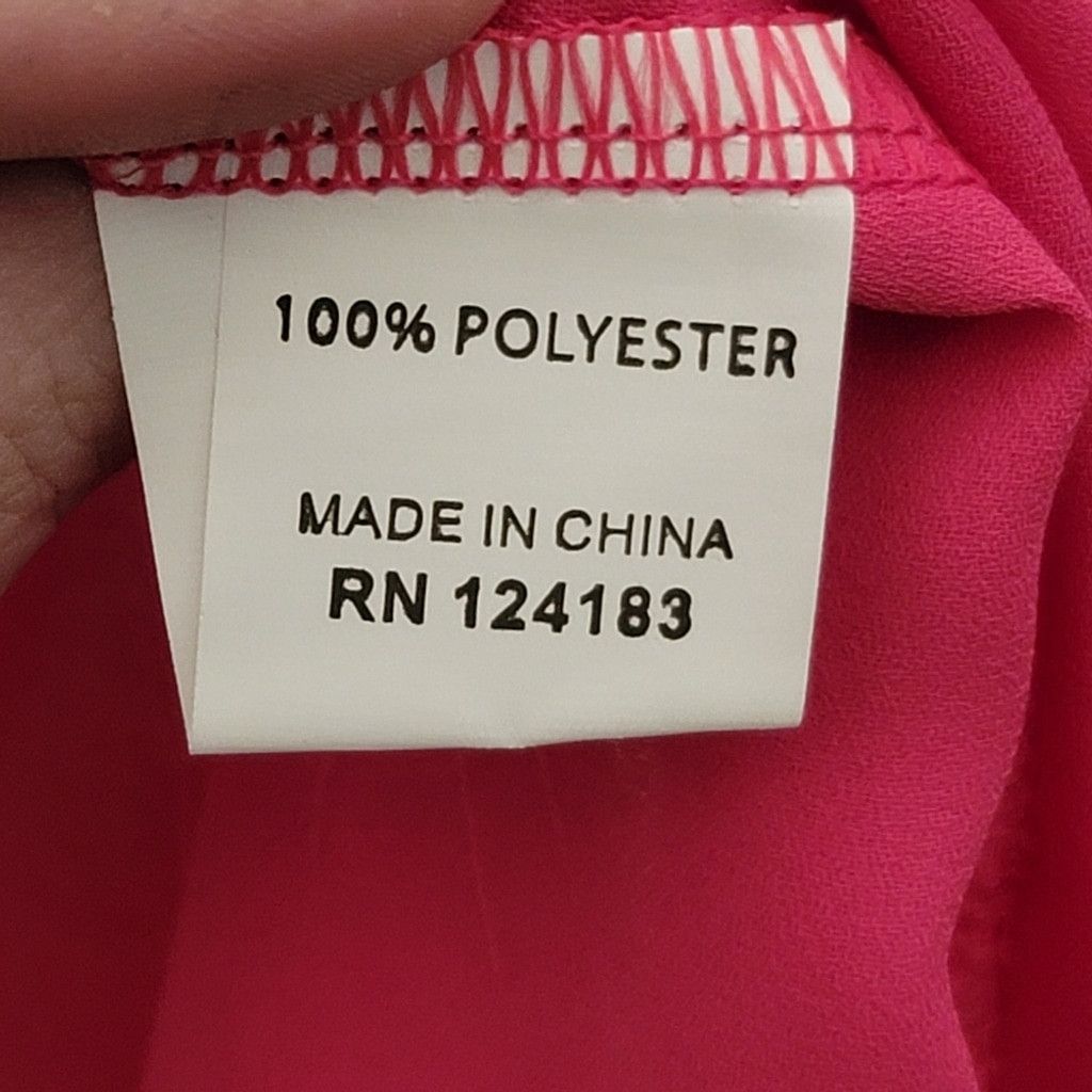 Other NWT Jon & Anna Hot Pink Semi Sheer Sleeveless Blouse Size L / US 10 / IT 46 - 5 Thumbnail