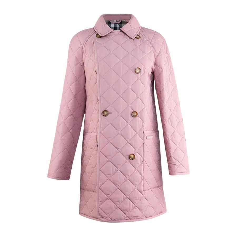Burberry o1w1db10426 Quilted Padded Coat in Antique Rose Size S / US 4 / IT 40 - 1 Thumbnail