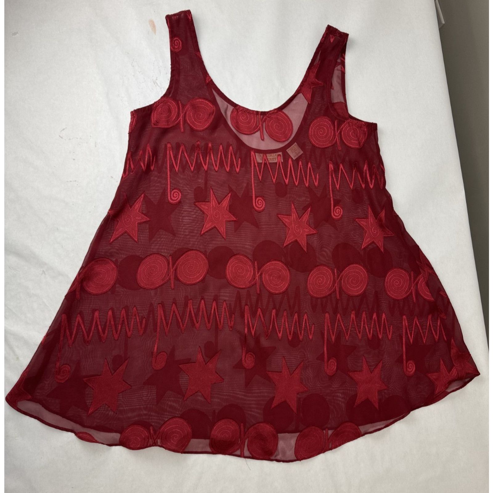 Victoria's Secret VTG Victoria's Secret Gold Label Sheer Red Slip Dress Small Size S / US 4 / IT 40 - 2 Thumbnail