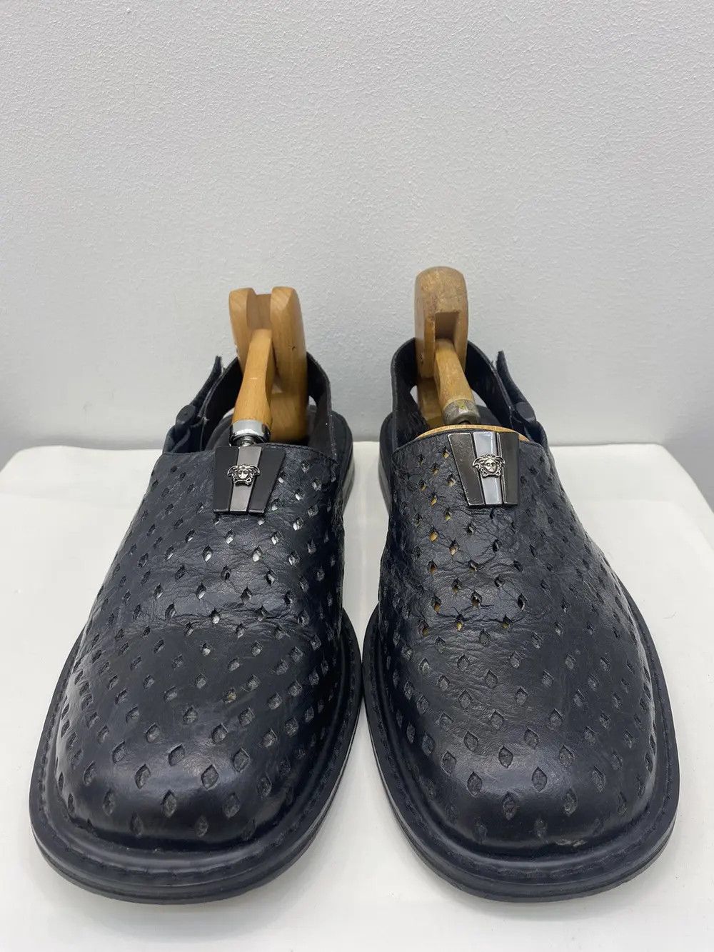 Versace Vintage Gianni Versace Leather Sandals Boots Size US 12 / EU 45 - 2 Thumbnail