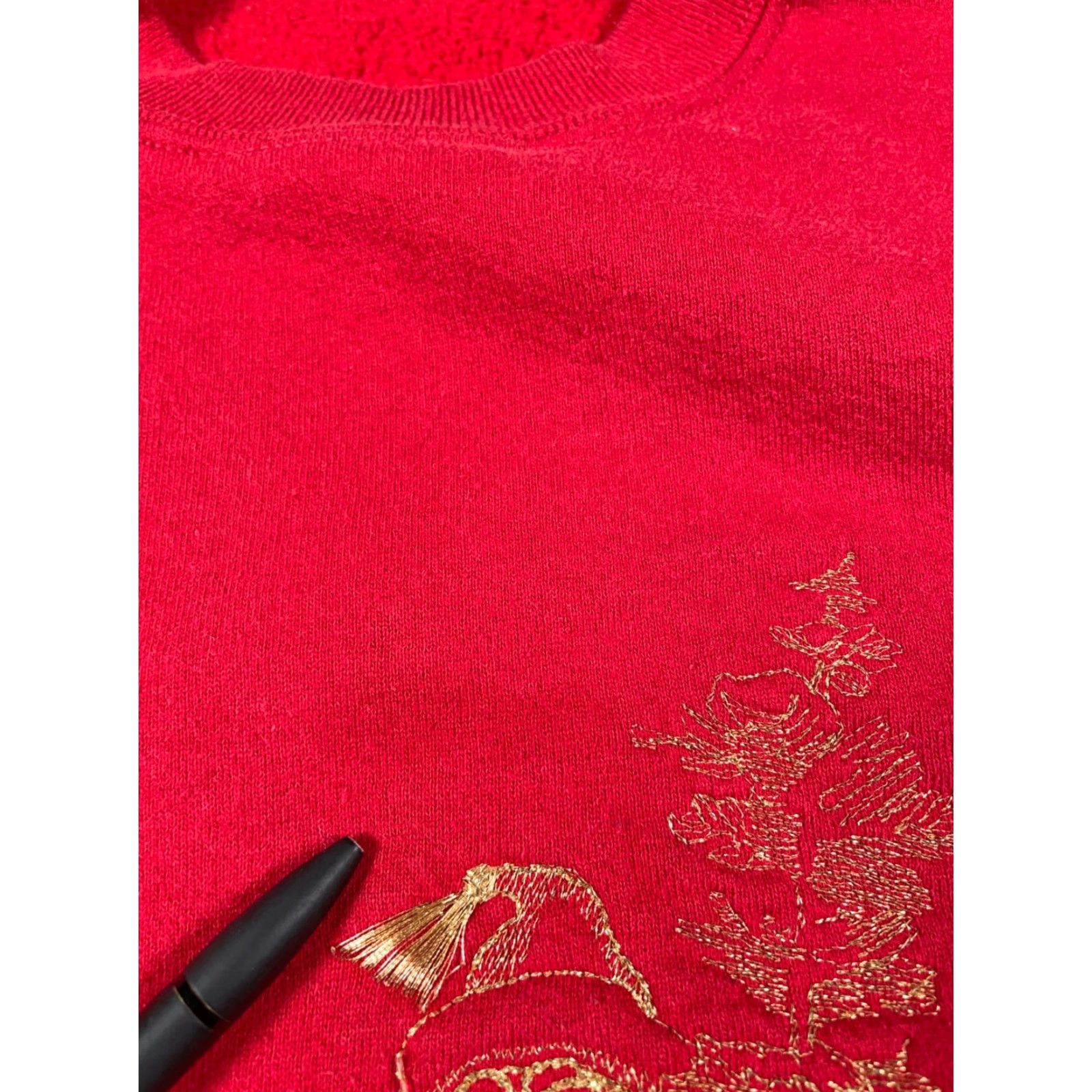 Jerzees VINTAGE Jerzees Embroidered Santa Claus Sweatshirt Adult XL Red Crewneck 50-50 Size US XL / EU 56 / 4 - 5 Thumbnail