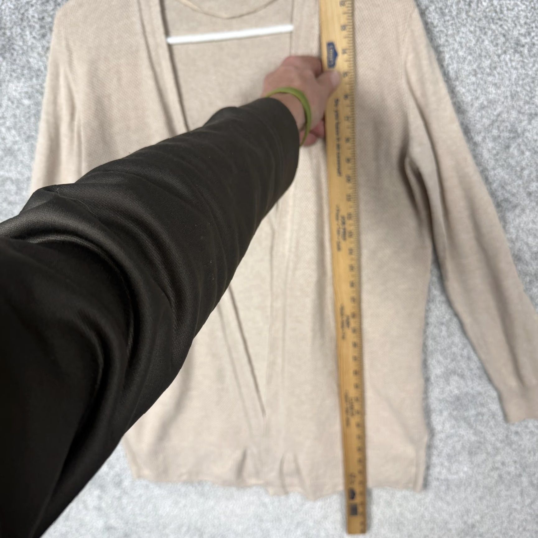 Gap Gap Cardigan Sweater Womens Medium Beige Tight Knit Open Front Lagenlook Size M / US 6-8 / IT 42-44 - 2 Thumbnail