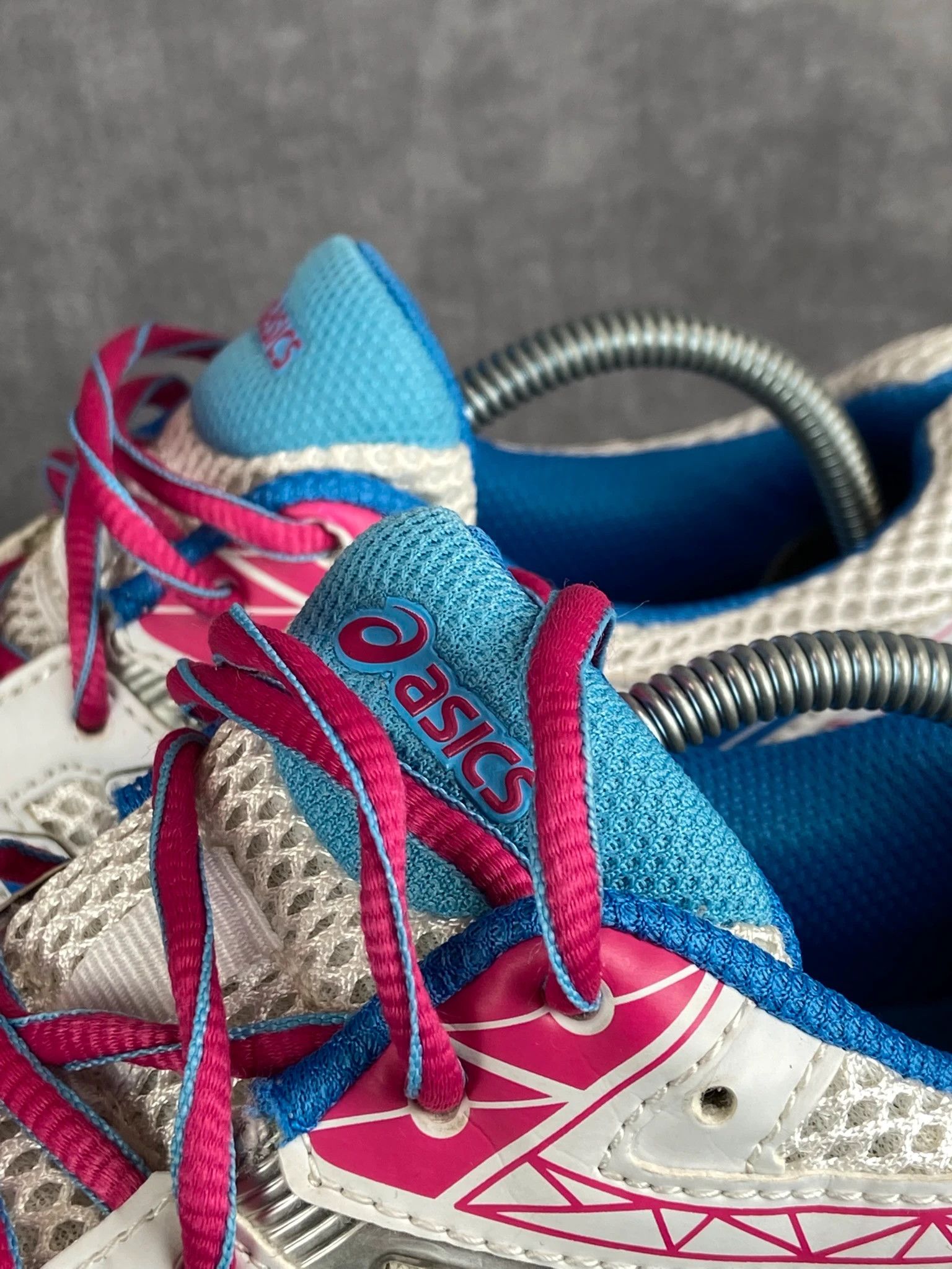 Asics : Asics retro white blue pink mesh Y2K running sneakers Size US 7 / EU 40 - 4 Thumbnail