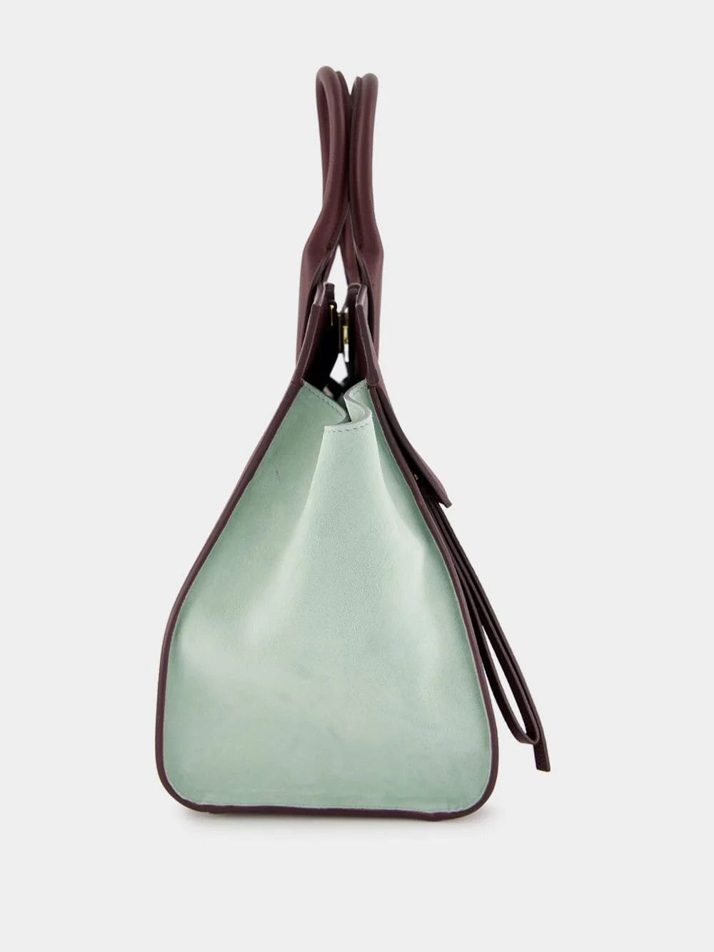 Salvatore Ferragamo o1s1rm0924 Size: OS / Studio Leather Bag in Dark Barolo/Sage Size ONE SIZE - 3 Thumbnail