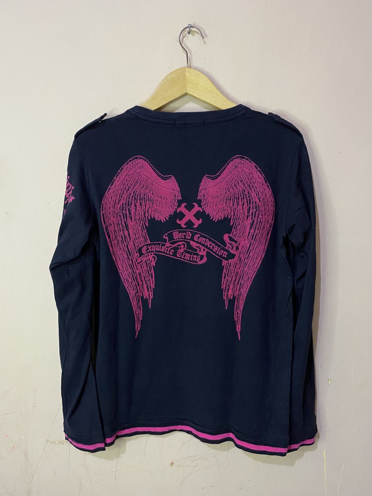 If Six Was Nine Y2k Dangerous Warning Poem Skulls Long Sleeve Size US M / EU 48-50 / 2 - 10 Thumbnail