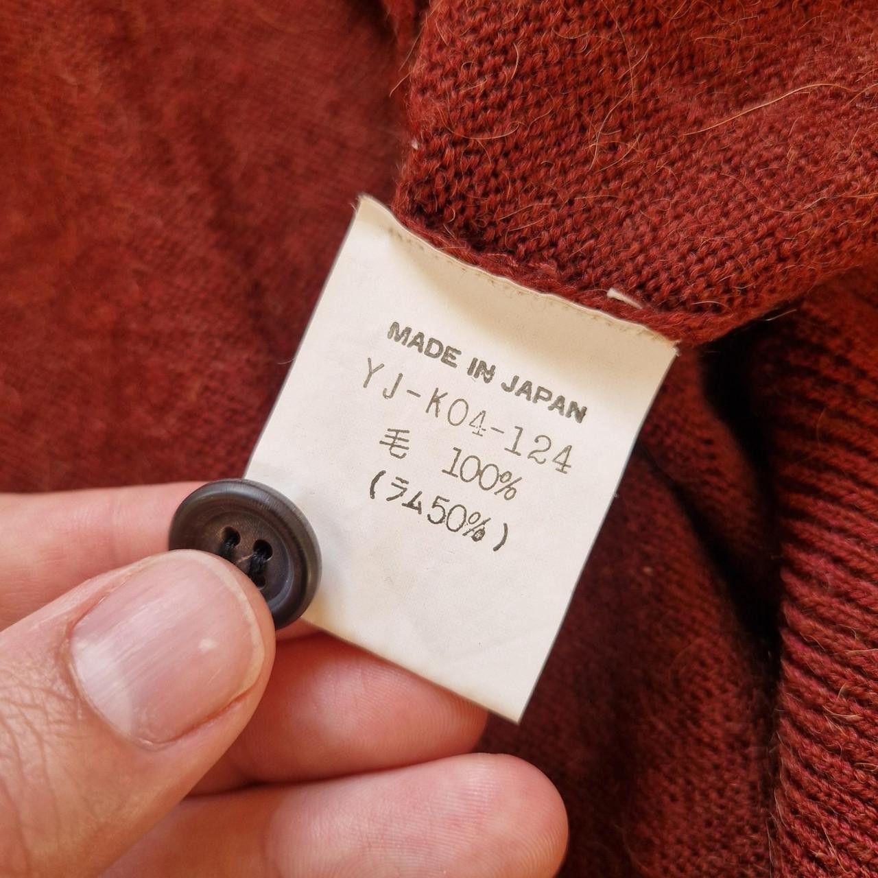 Y's for Men Mens vintage Y's by yohji yamamoto red wool cardigan Size US M / EU 48-50 / 2 - 6 Thumbnail