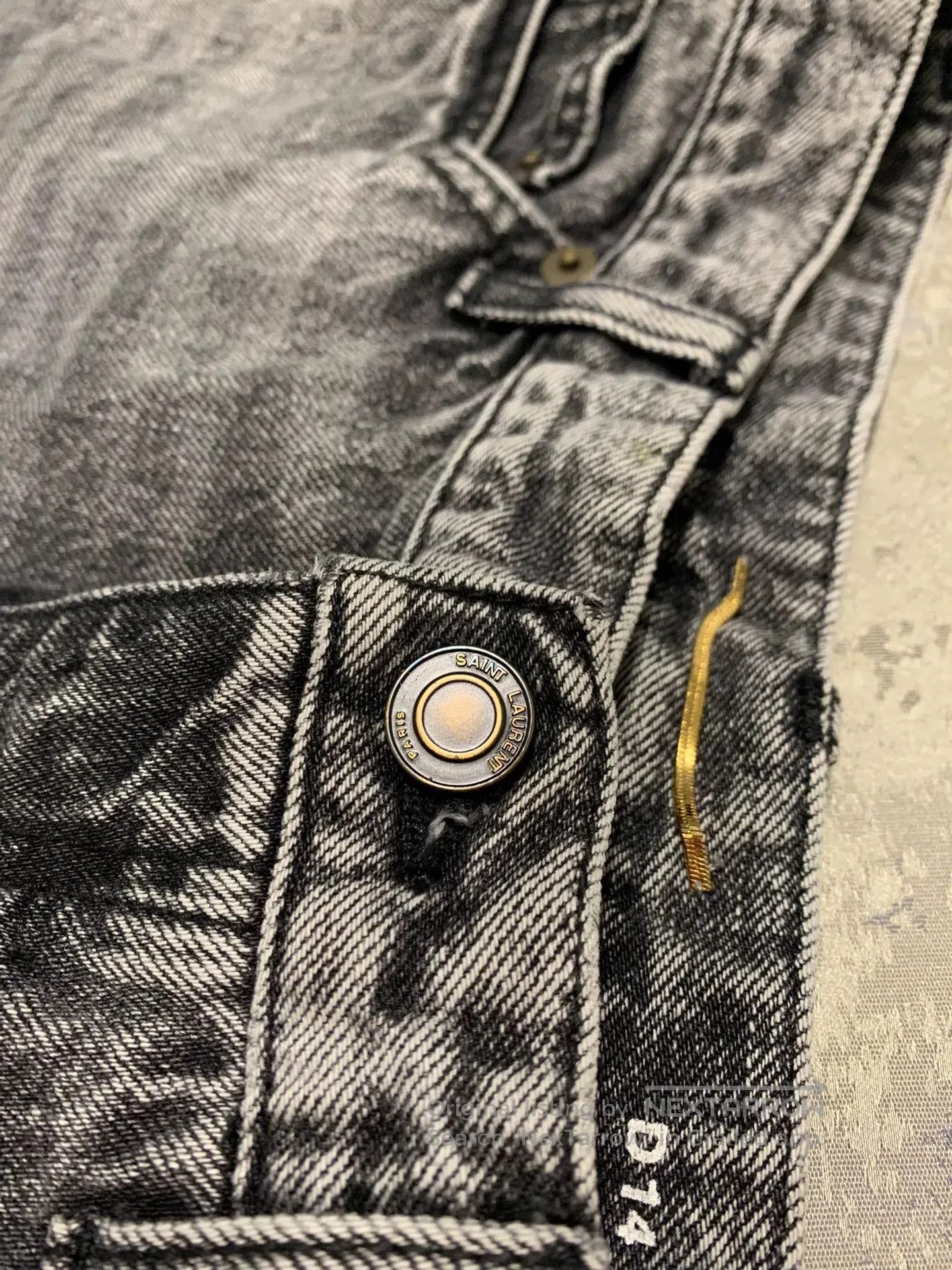 Saint Laurent Paris Saint Laurent Gray Distressed Jeans. Size 27" / US 4 / IT 40 - 5 Thumbnail